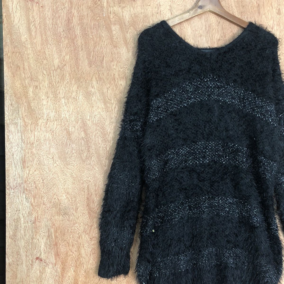 Homespun Knitwear × Japanese Brand × OVER THE STRiPES Hk Works Kurt Cobain style Mohair striped Knitwear #0437 Size US M / EU 48-50 / 2 - 7 Thumbnail