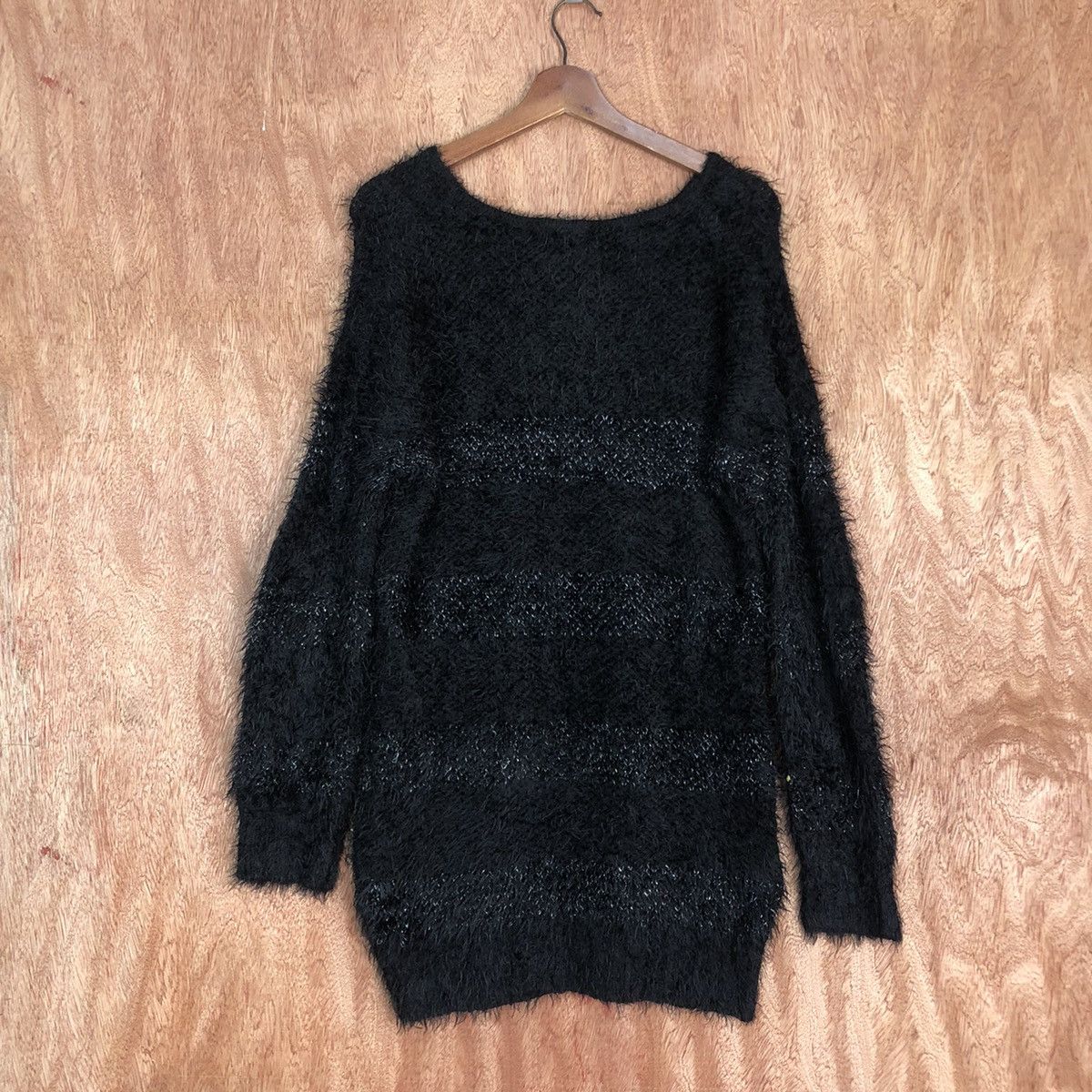 Homespun Knitwear × Japanese Brand × OVER THE STRiPES Hk Works Kurt Cobain style Mohair striped Knitwear #0437 Size US M / EU 48-50 / 2 - 11 Thumbnail