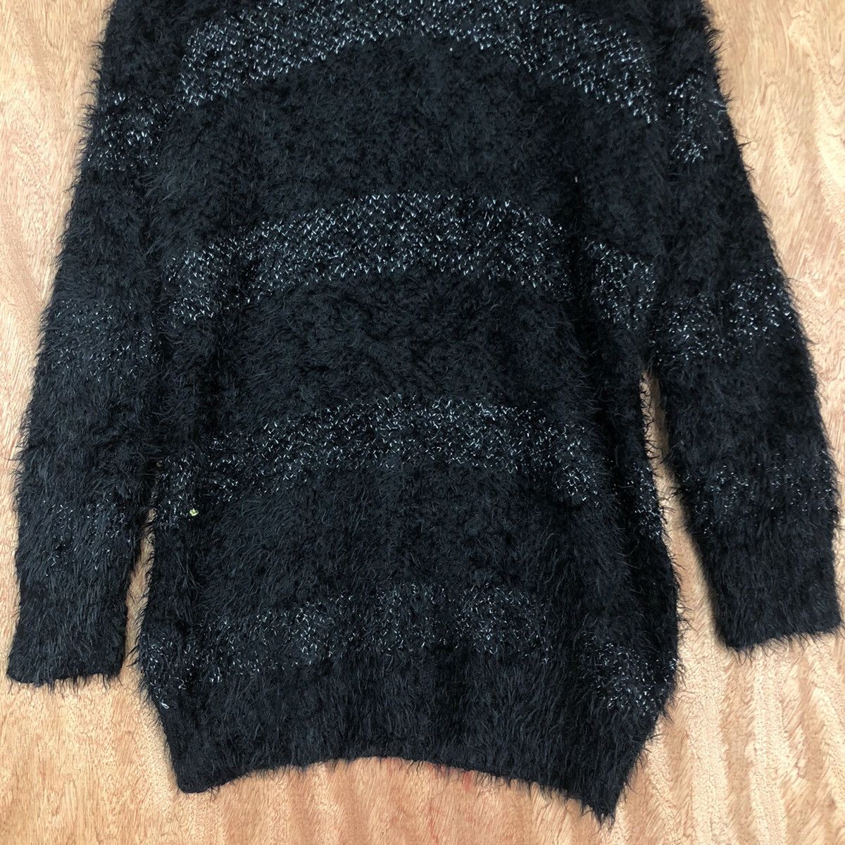 Homespun Knitwear × Japanese Brand × OVER THE STRiPES Hk Works Kurt Cobain style Mohair striped Knitwear #0437 Size US M / EU 48-50 / 2 - 8 Thumbnail