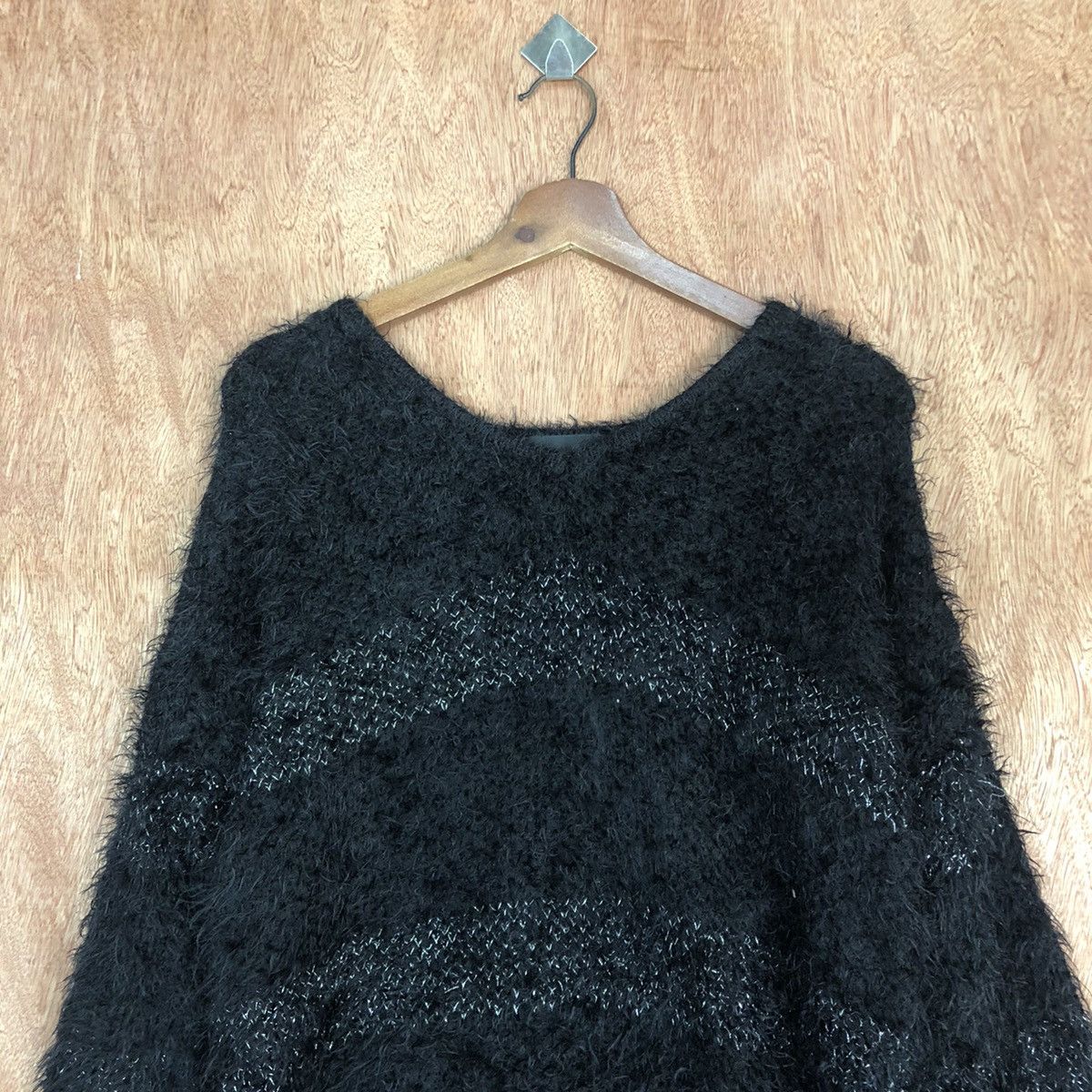 Homespun Knitwear × Japanese Brand × OVER THE STRiPES Hk Works Kurt Cobain style Mohair striped Knitwear #0437 Size US M / EU 48-50 / 2 - 9 Thumbnail