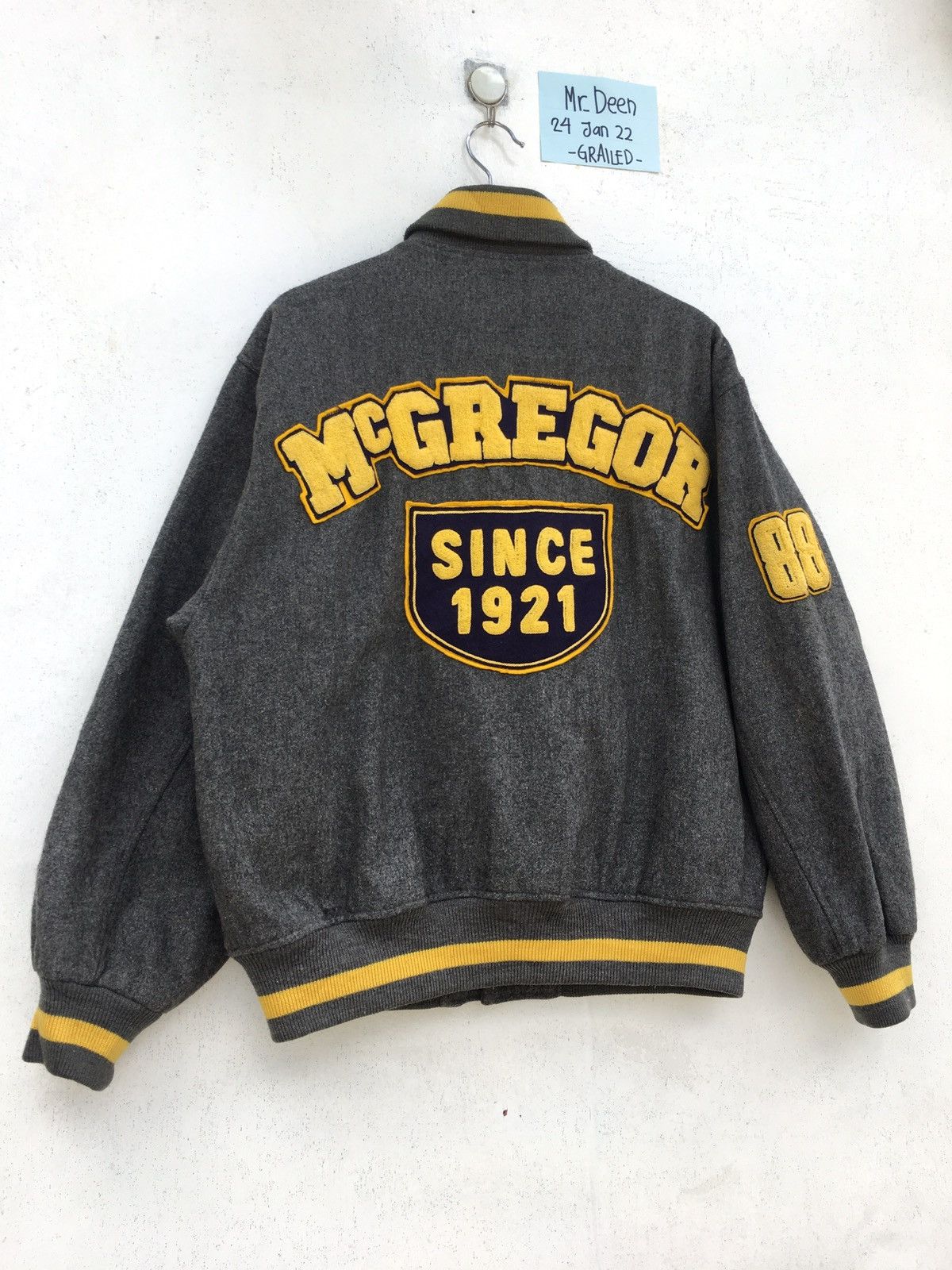 McGregor Rare Vintage 80s McGregor 100% Varsity Wool Jacket Size US L / EU 52-54 / 3 - 3 Thumbnail