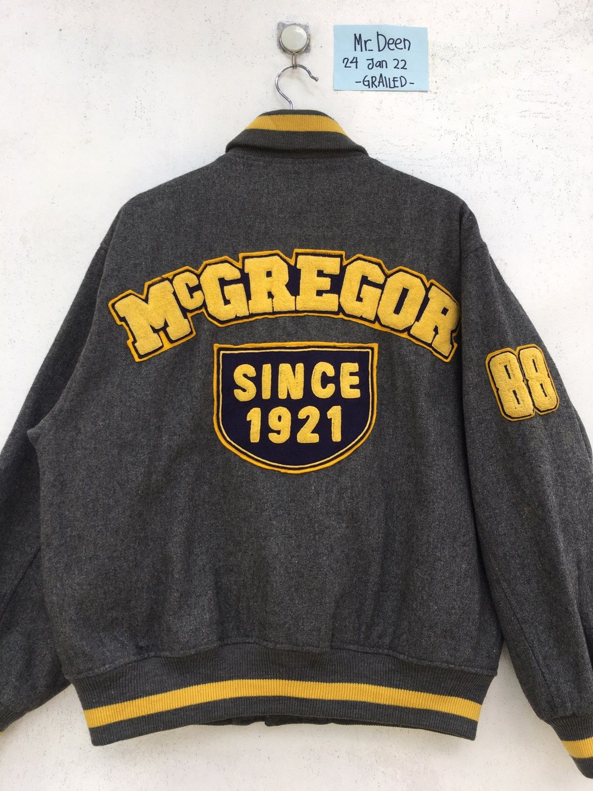 McGregor Rare Vintage 80s McGregor 100% Varsity Wool Jacket Size US L / EU 52-54 / 3 - 1 Thumbnail