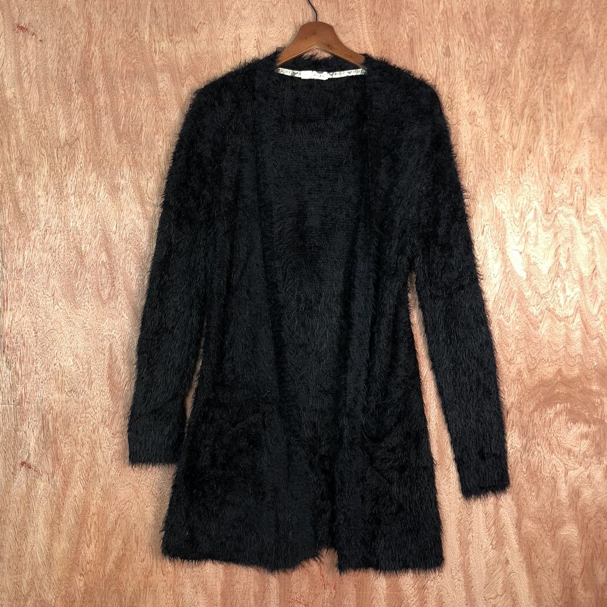 Homespun Knitwear Roxy Black Mohair Cardigan Knitwear Size US M / EU 48-50 / 2 - 1 Thumbnail