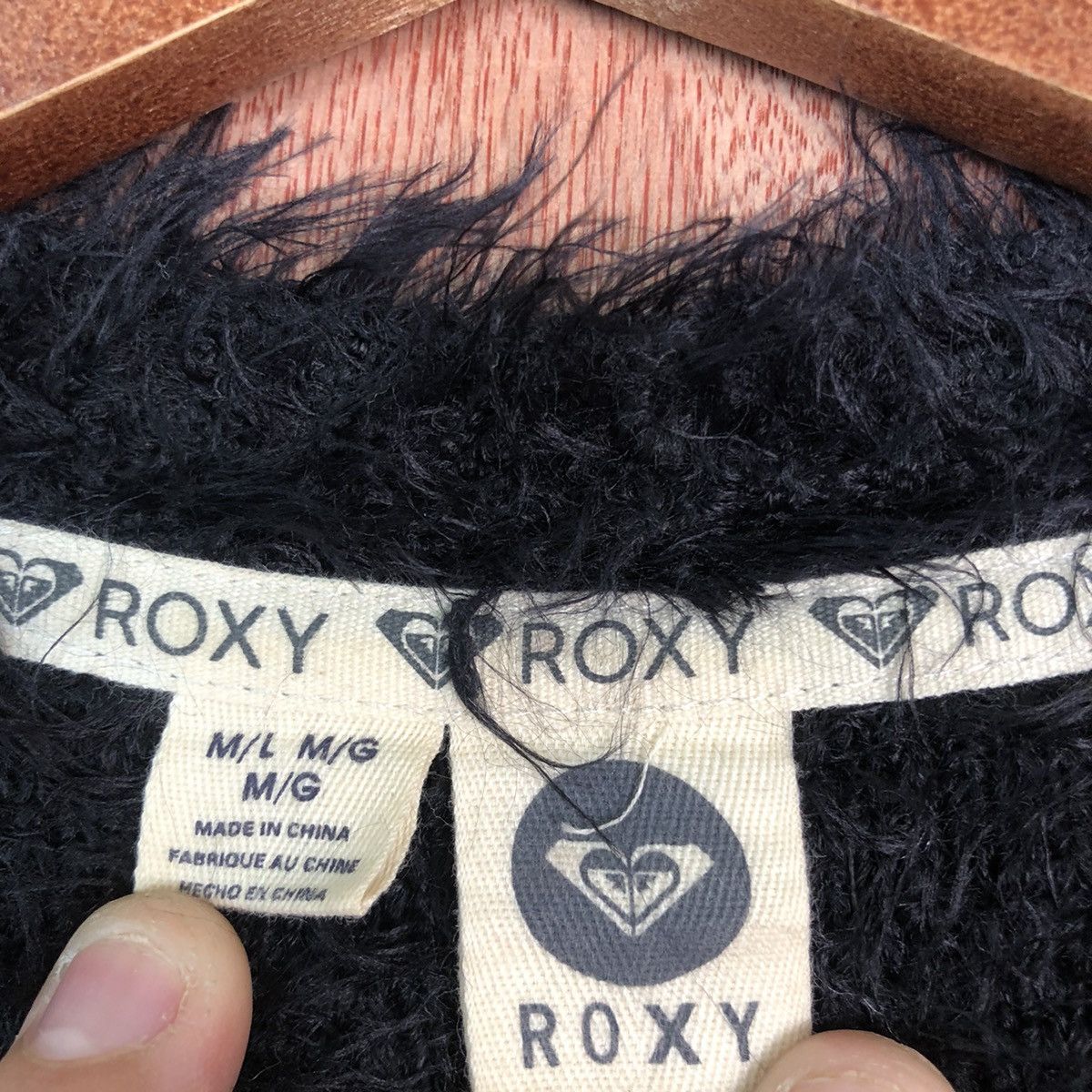 Homespun Knitwear Roxy Black Mohair Cardigan Knitwear Size US M / EU 48-50 / 2 - 8 Thumbnail