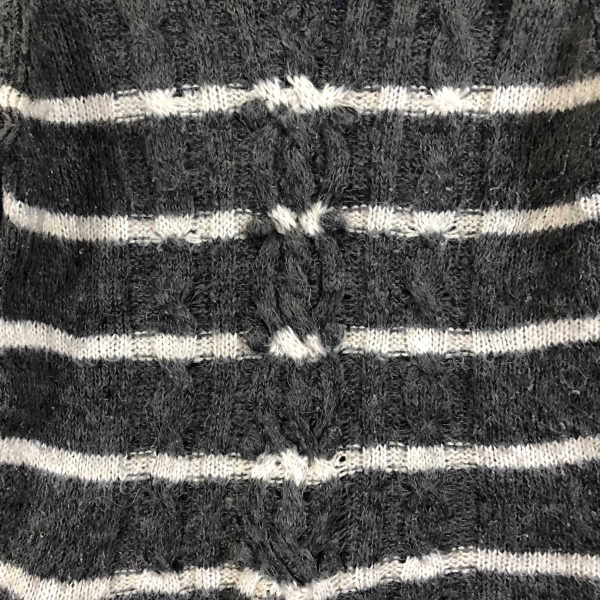 Japanese Brand × Solid and Striped RU Jeans Mohair Grey Stripe Knitwear #088 Size US M / EU 48-50 / 2 - 4 Thumbnail