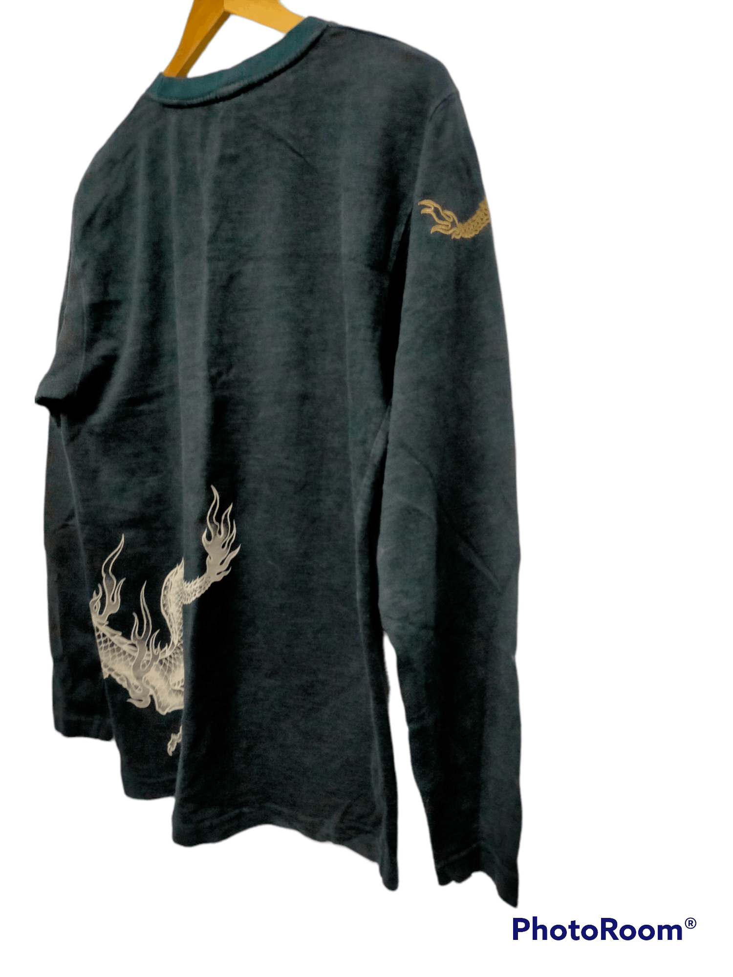 Japanese Brand Dragon Embroidery long sleeve tee Size US M / EU 48-50 / 2 - 7 Thumbnail