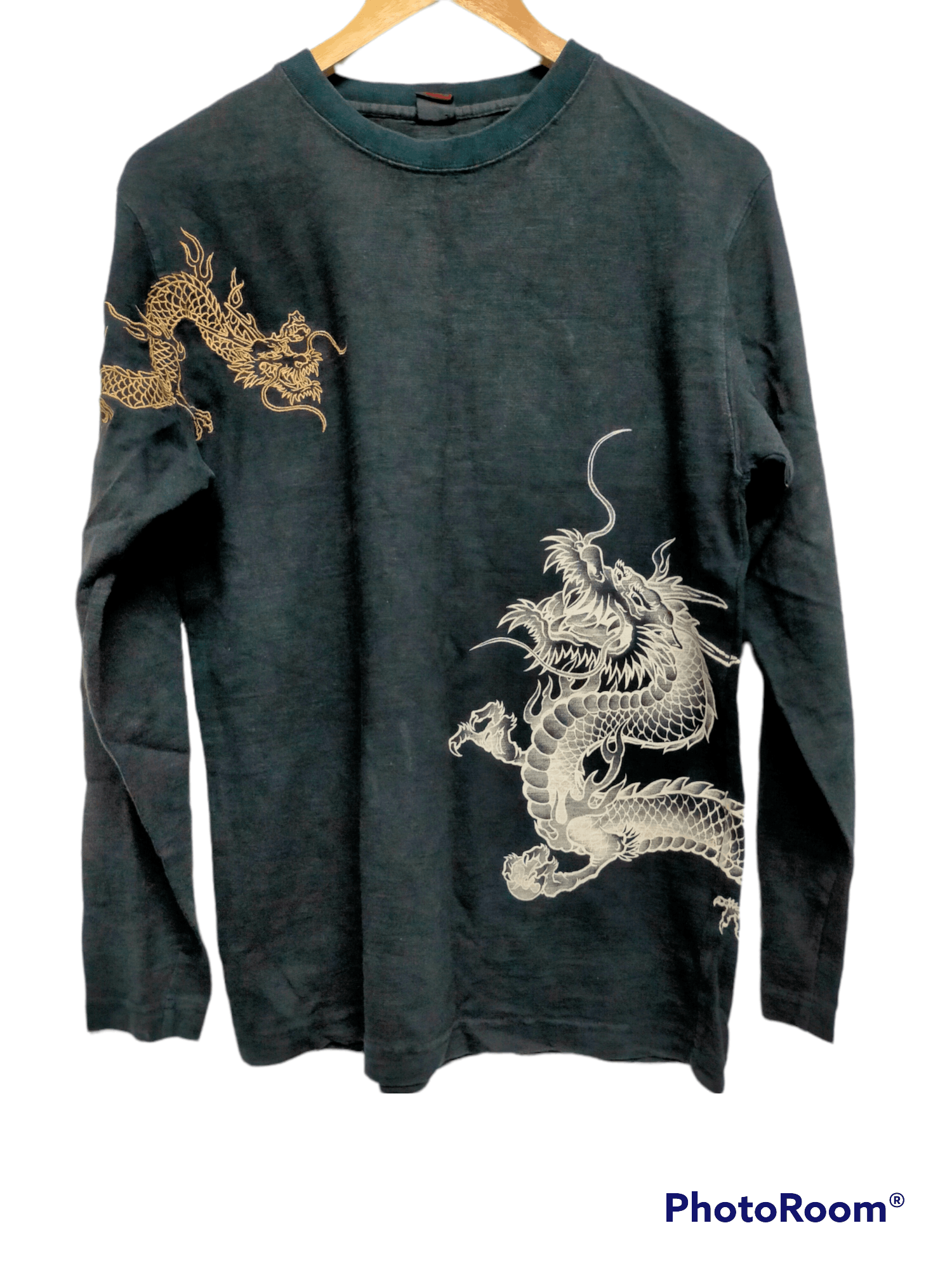 Japanese Brand Dragon Embroidery long sleeve tee Size US M / EU 48-50 / 2 - 1 Thumbnail