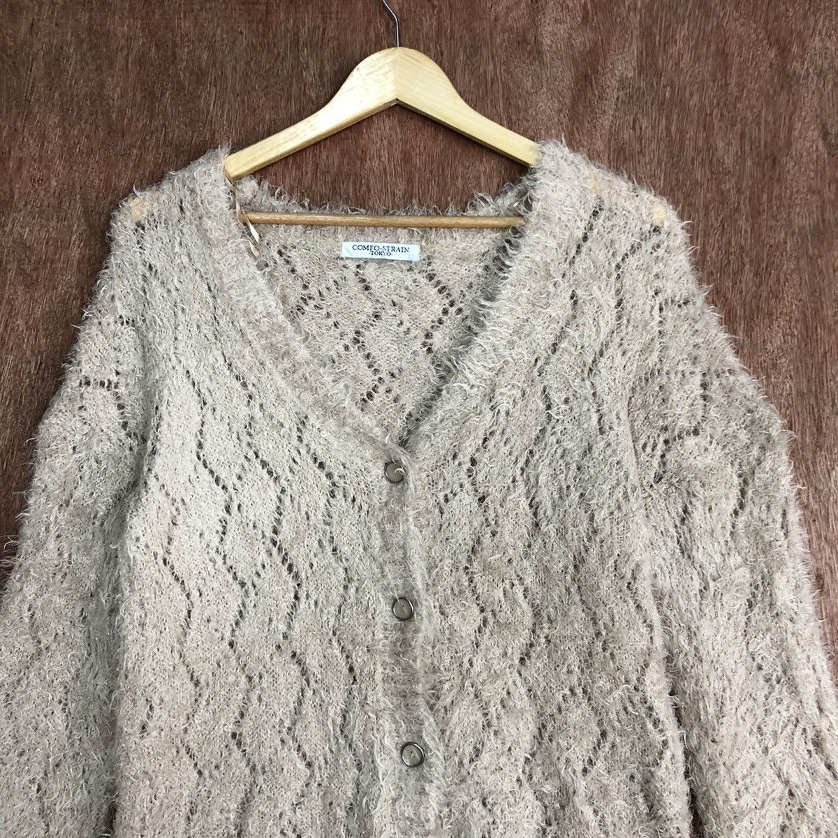 Japanese Brand Comfo-Strain Tokyo Mohair Cardigan Knitwear #0421 Size US M / EU 48-50 / 2 - 9 Thumbnail