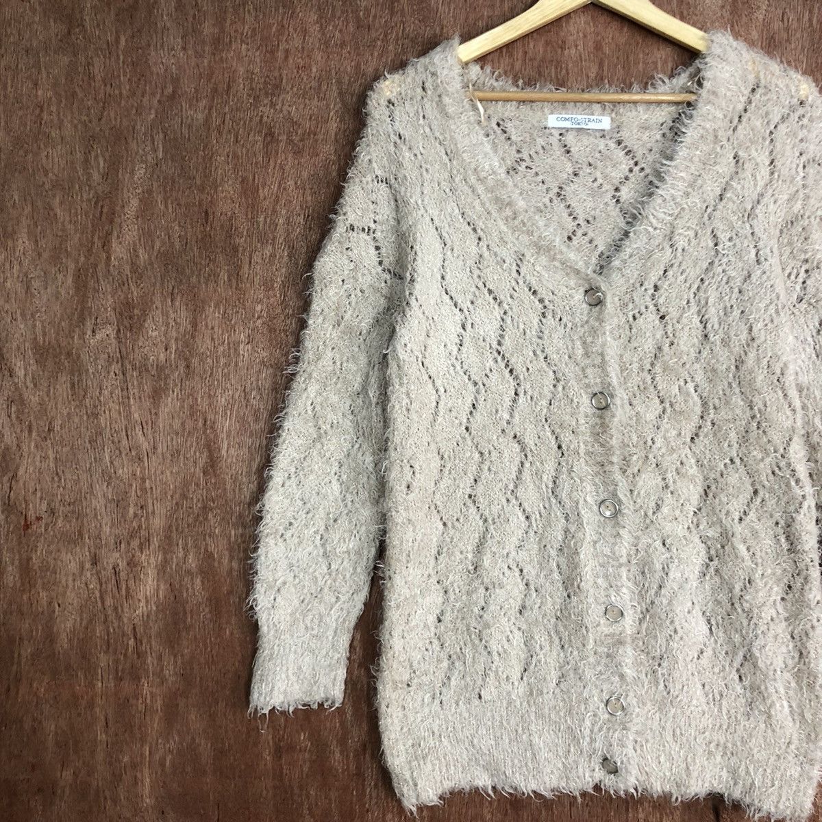 Japanese Brand Comfo-Strain Tokyo Mohair Cardigan Knitwear #0421 Size US M / EU 48-50 / 2 - 7 Thumbnail