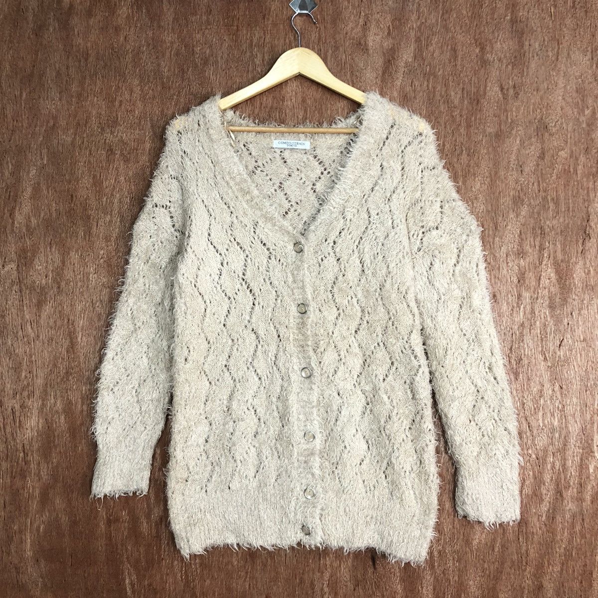 Japanese Brand Comfo-Strain Tokyo Mohair Cardigan Knitwear #0421 Size US M / EU 48-50 / 2 - 1 Thumbnail