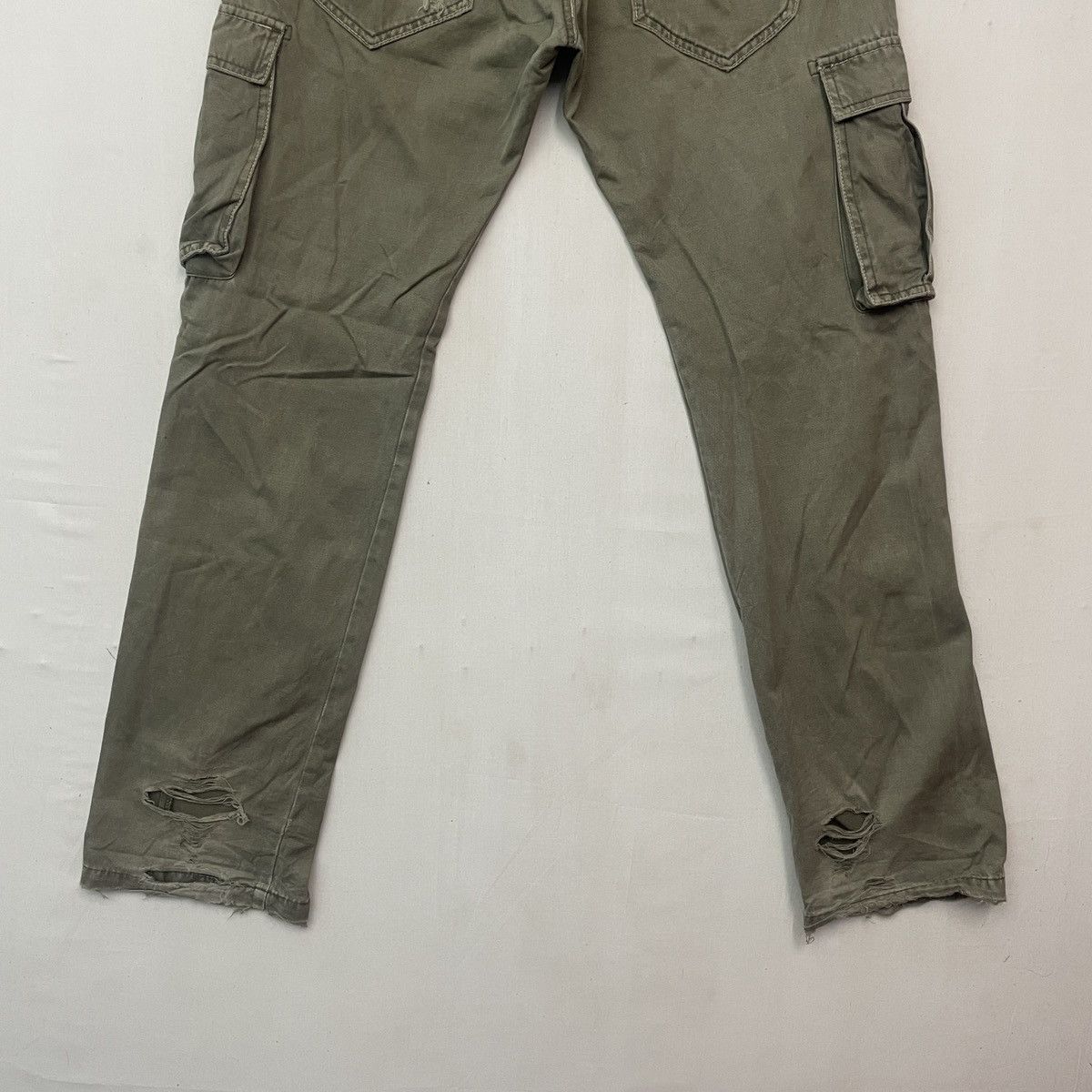Japanese Brand Vtg Sorridere Distressed Multipocket Tactical Cargo Pants Size US 35 - 8 Thumbnail