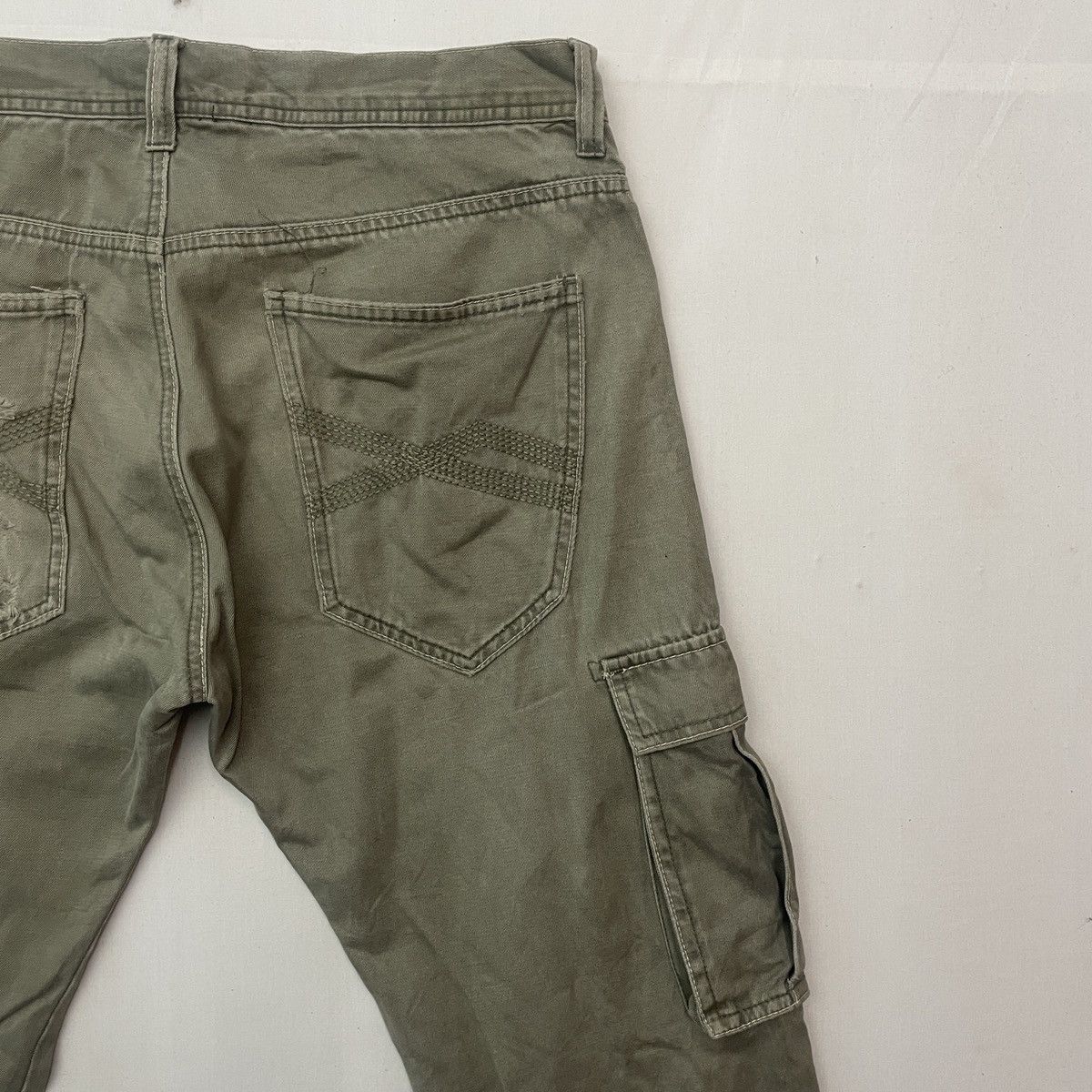 Japanese Brand Vtg Sorridere Distressed Multipocket Tactical Cargo Pants Size US 35 - 6 Thumbnail