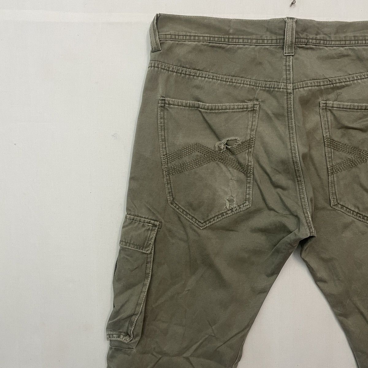 Japanese Brand Vtg Sorridere Distressed Multipocket Tactical Cargo Pants Size US 35 - 7 Thumbnail