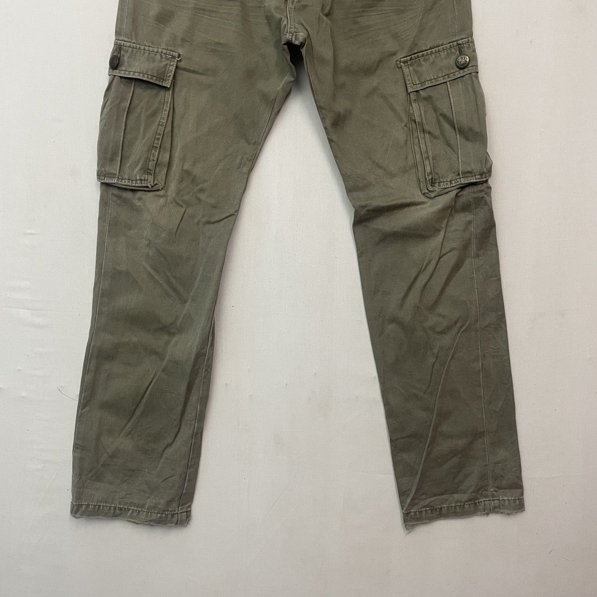 Japanese Brand Vtg Sorridere Distressed Multipocket Tactical Cargo Pants Size US 35 - 4 Thumbnail