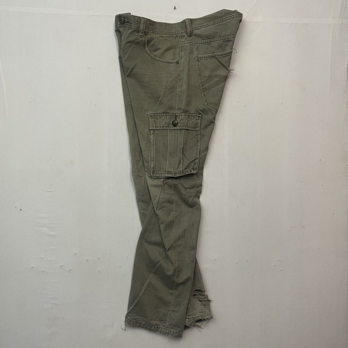 Japanese Brand Vtg Sorridere Distressed Multipocket Tactical Cargo Pants Size US 35 - 9 Thumbnail