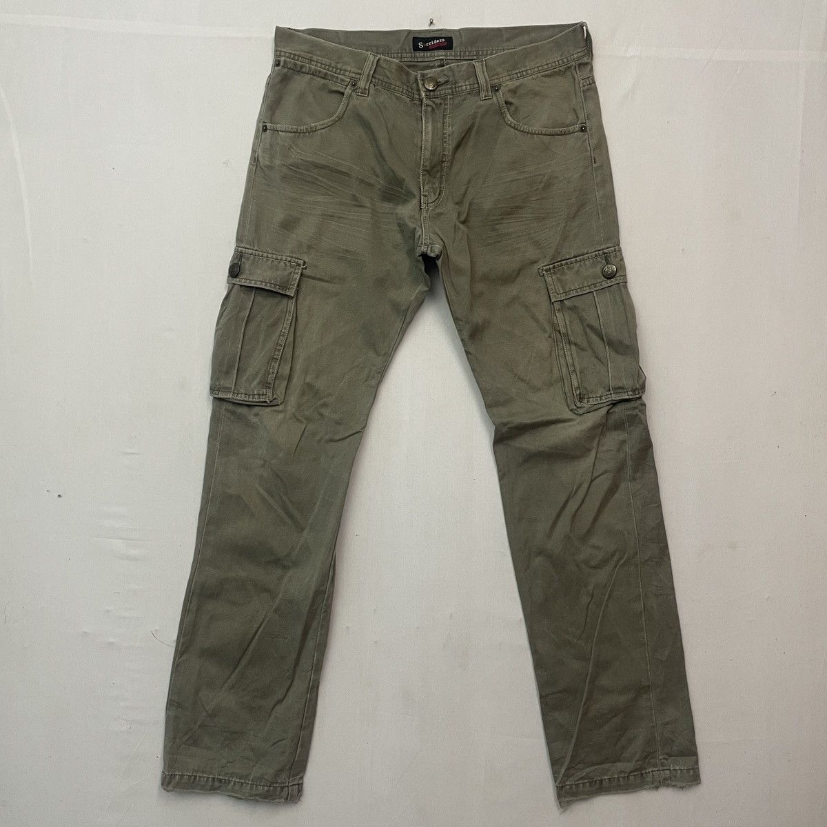 Japanese Brand Vtg Sorridere Distressed Multipocket Tactical Cargo Pants Size US 35 - 1 Thumbnail