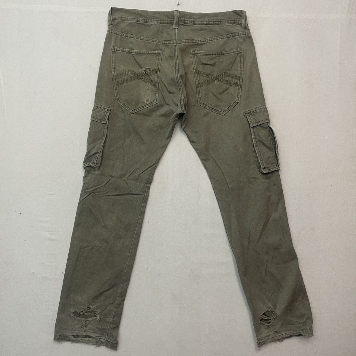 Japanese Brand Vtg Sorridere Distressed Multipocket Tactical Cargo Pants Size US 35 - 5 Thumbnail