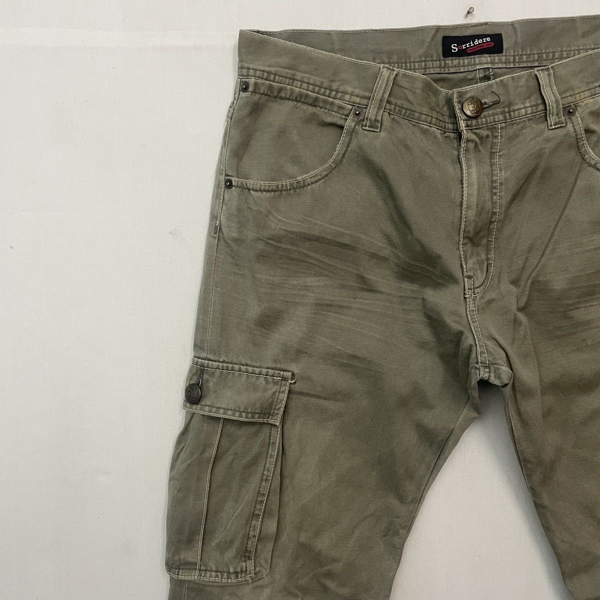 Japanese Brand Vtg Sorridere Distressed Multipocket Tactical Cargo Pants Size US 35 - 3 Thumbnail