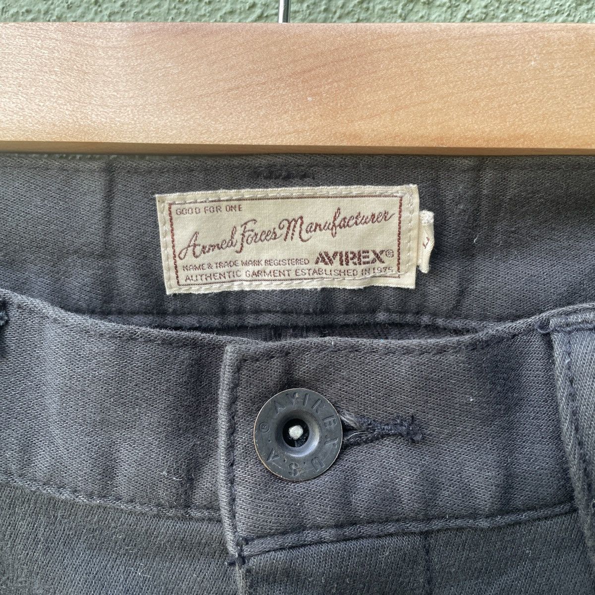 Avirex Vintage AVIREX USA Faded Black Trousers Casual Pants Size US 33 - 6 Thumbnail