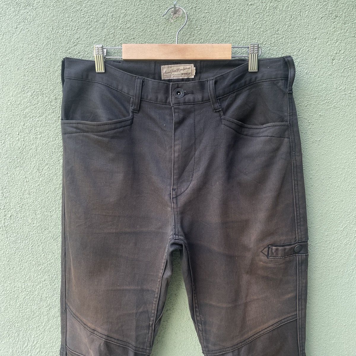 Avirex Vintage AVIREX USA Faded Black Trousers Casual Pants Size US 33 - 3 Thumbnail
