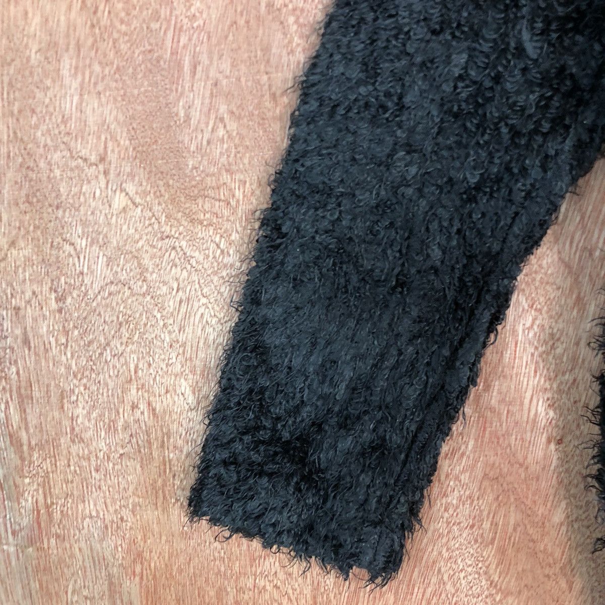 Homespun Knitwear × Japanese Brand Dwier Black Mohair Striped Baggy Knitwear #0416 Size US L / EU 52-54 / 3 - 6 Thumbnail