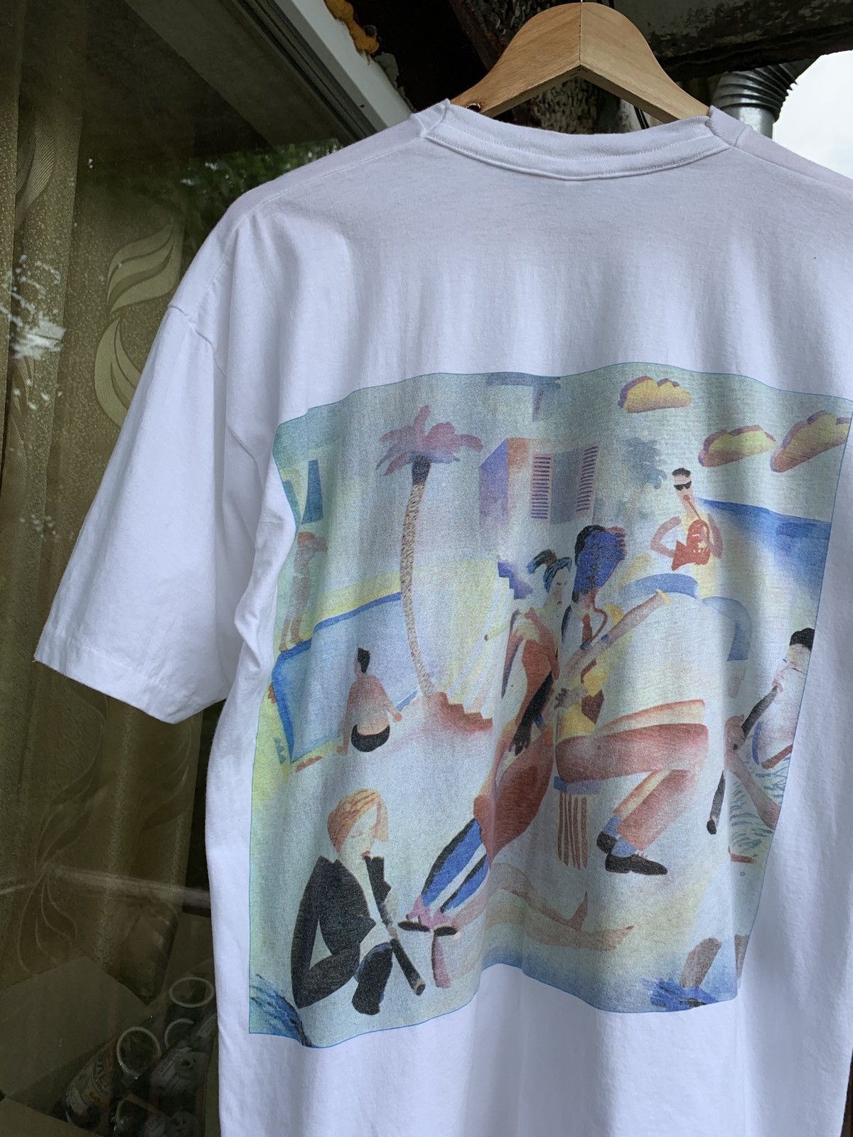 Vintage 1989 Vintage Cream Tea London Nick Orsborn Art Graphic Tee Size US XL / EU 56 / 4 - 13 Thumbnail