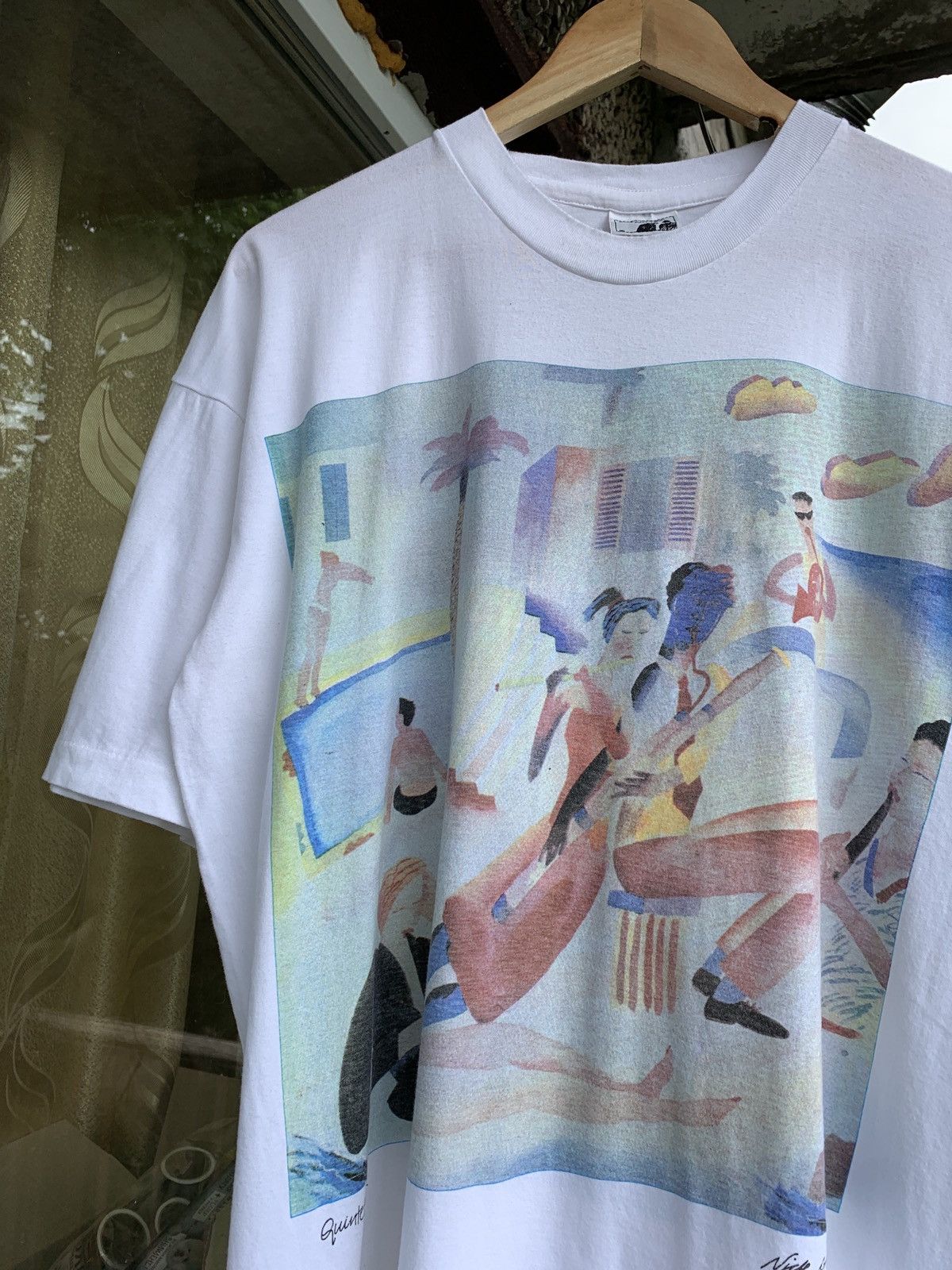 Vintage 1989 Vintage Cream Tea London Nick Orsborn Art Graphic Tee Size US XL / EU 56 / 4 - 3 Thumbnail