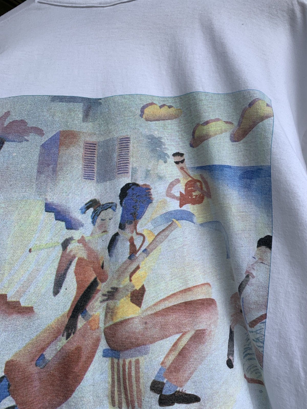 Vintage 1989 Vintage Cream Tea London Nick Orsborn Art Graphic Tee Size US XL / EU 56 / 4 - 18 Thumbnail