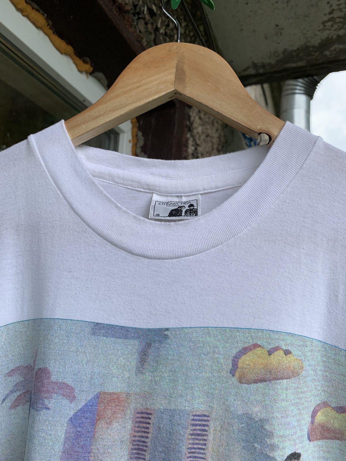 Vintage 1989 Vintage Cream Tea London Nick Orsborn Art Graphic Tee Size US XL / EU 56 / 4 - 10 Thumbnail