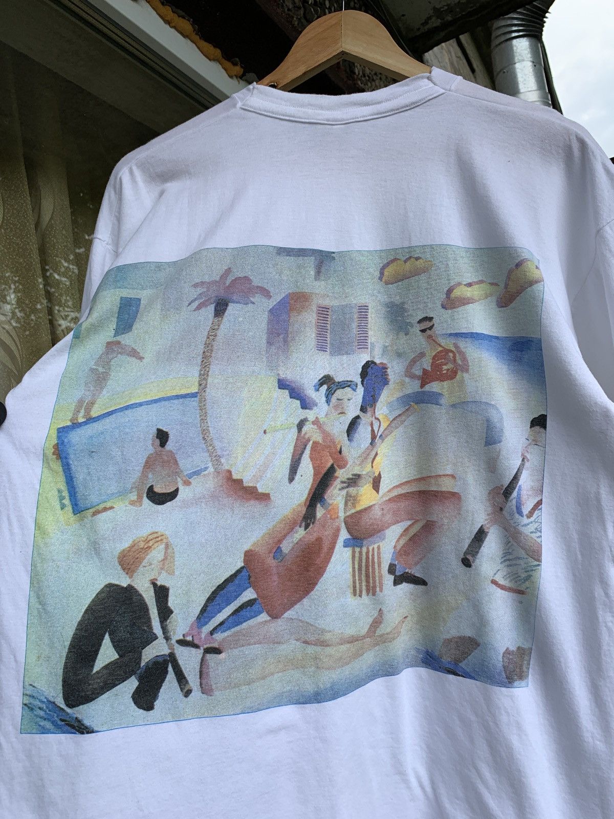 Vintage 1989 Vintage Cream Tea London Nick Orsborn Art Graphic Tee Size US XL / EU 56 / 4 - 16 Thumbnail