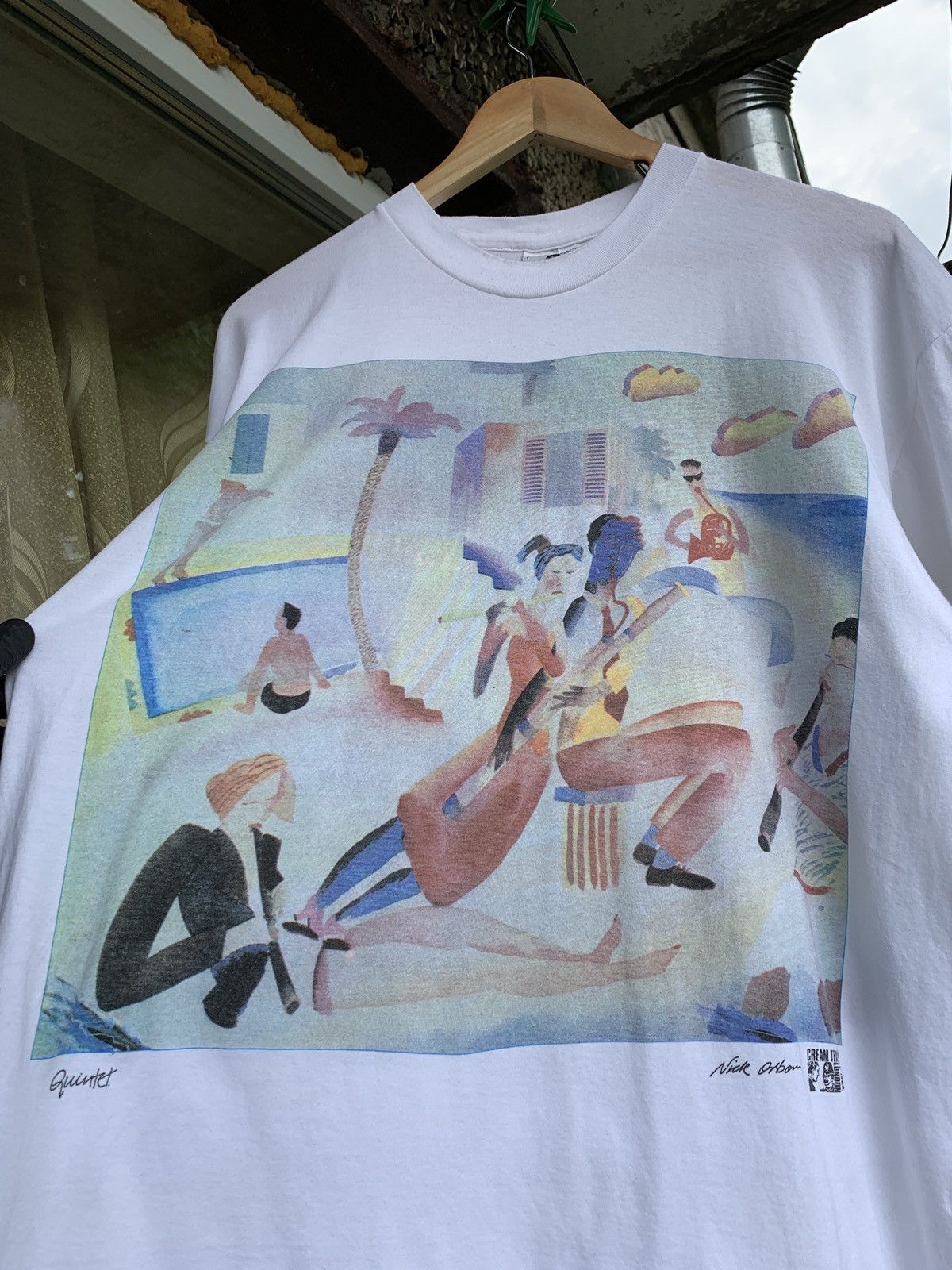 Vintage 1989 Vintage Cream Tea London Nick Orsborn Art Graphic Tee Size US XL / EU 56 / 4 - 6 Thumbnail