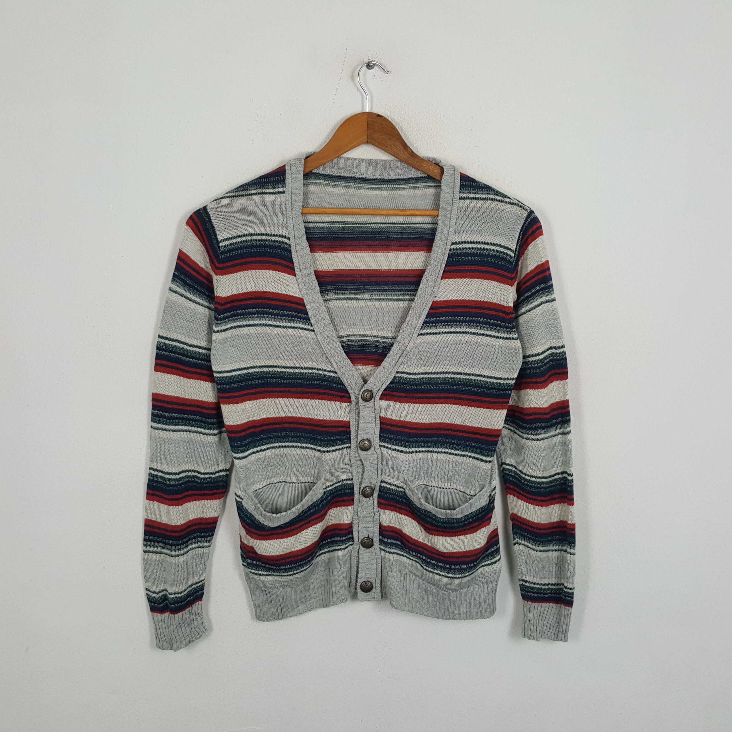 Vintage SORRI DERE Streetwear Stripes Cardigan Sweaters