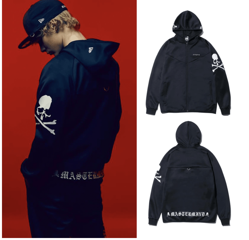 Image of Mastermind X New Era Warm Up Zip Hoodie in Black, Men's (Size XL)