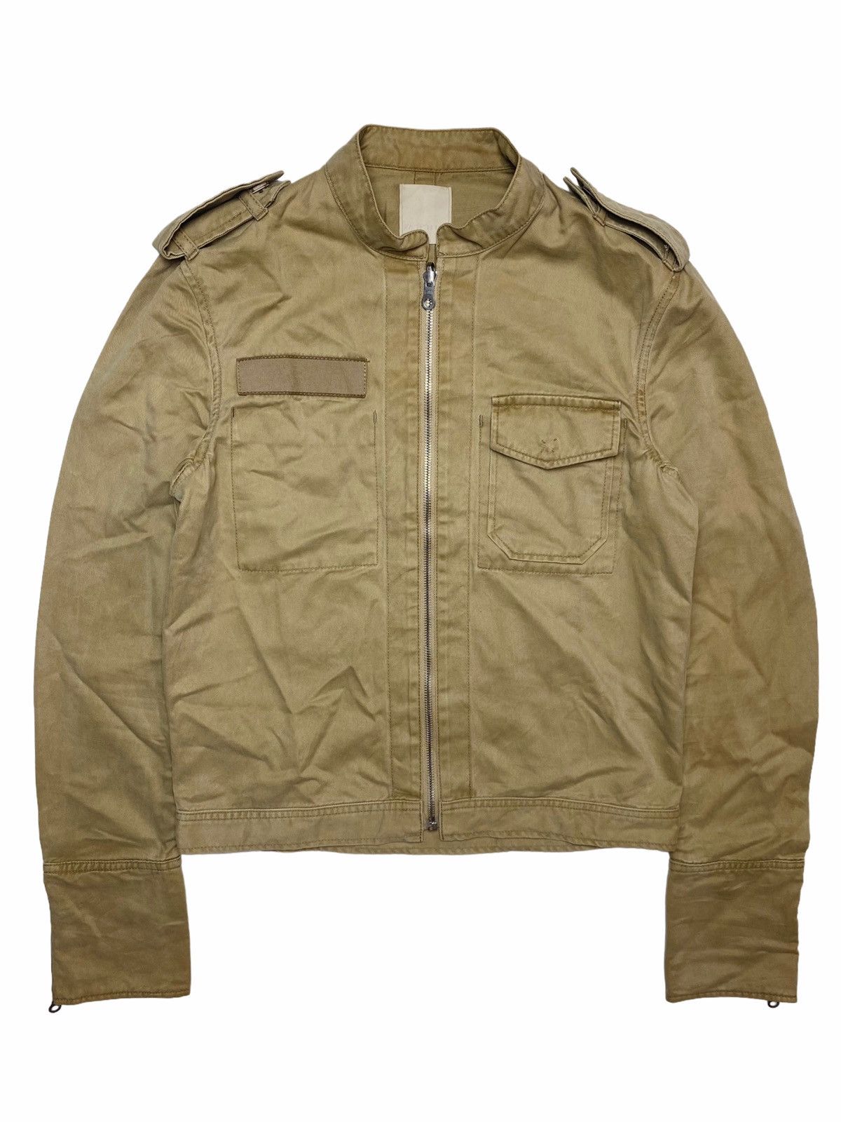 image of Le Grande Bleu L G B x Ppfm 1990S Factotum - Riri Zipper Jacket in Khaki, Men's (Size Medium)