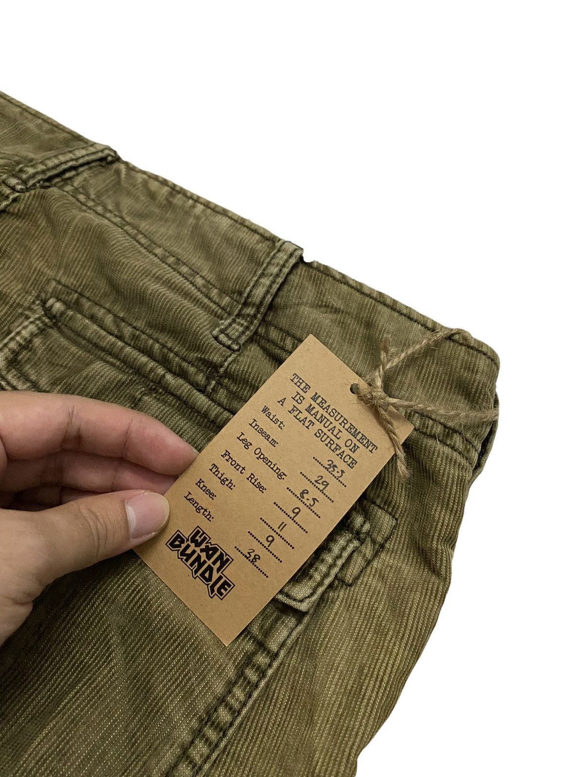 Japanese Brand Back Number Corduroy Cargo Multi Pocket Military Pants Size US 35 - 6 Thumbnail