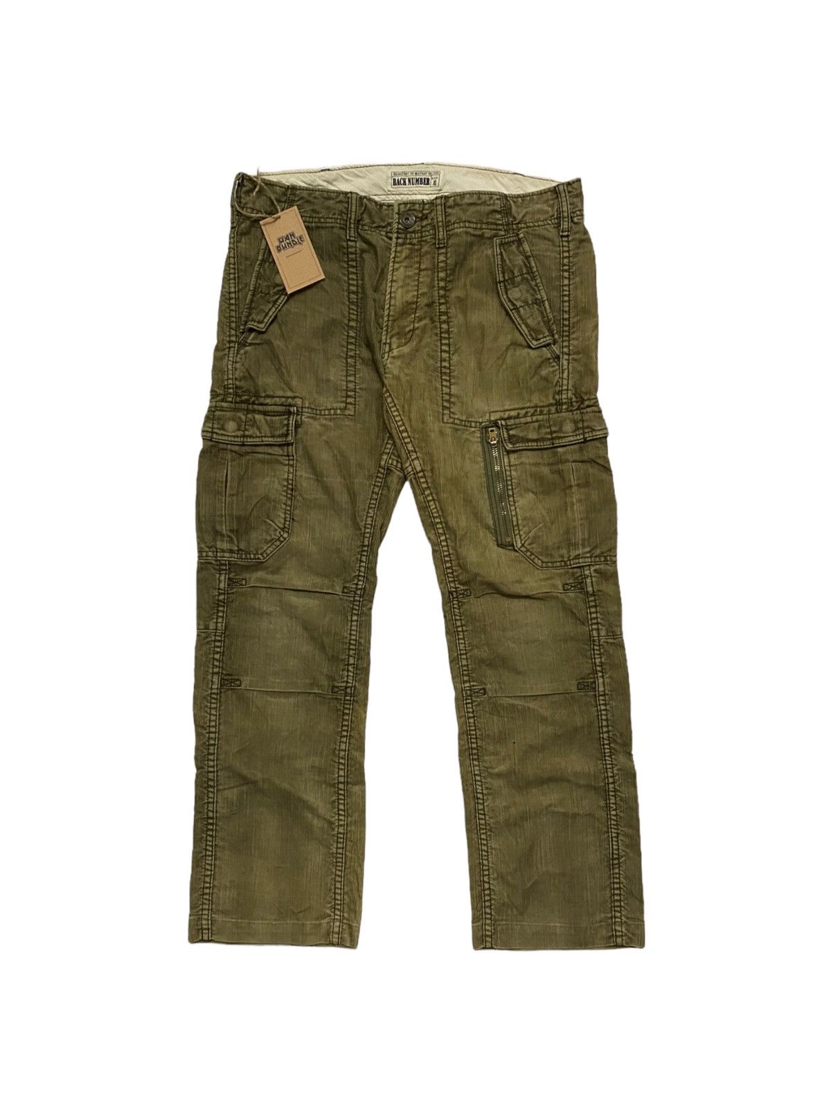 Back Number Corduroy Cargo Multi Pocket Military Pants