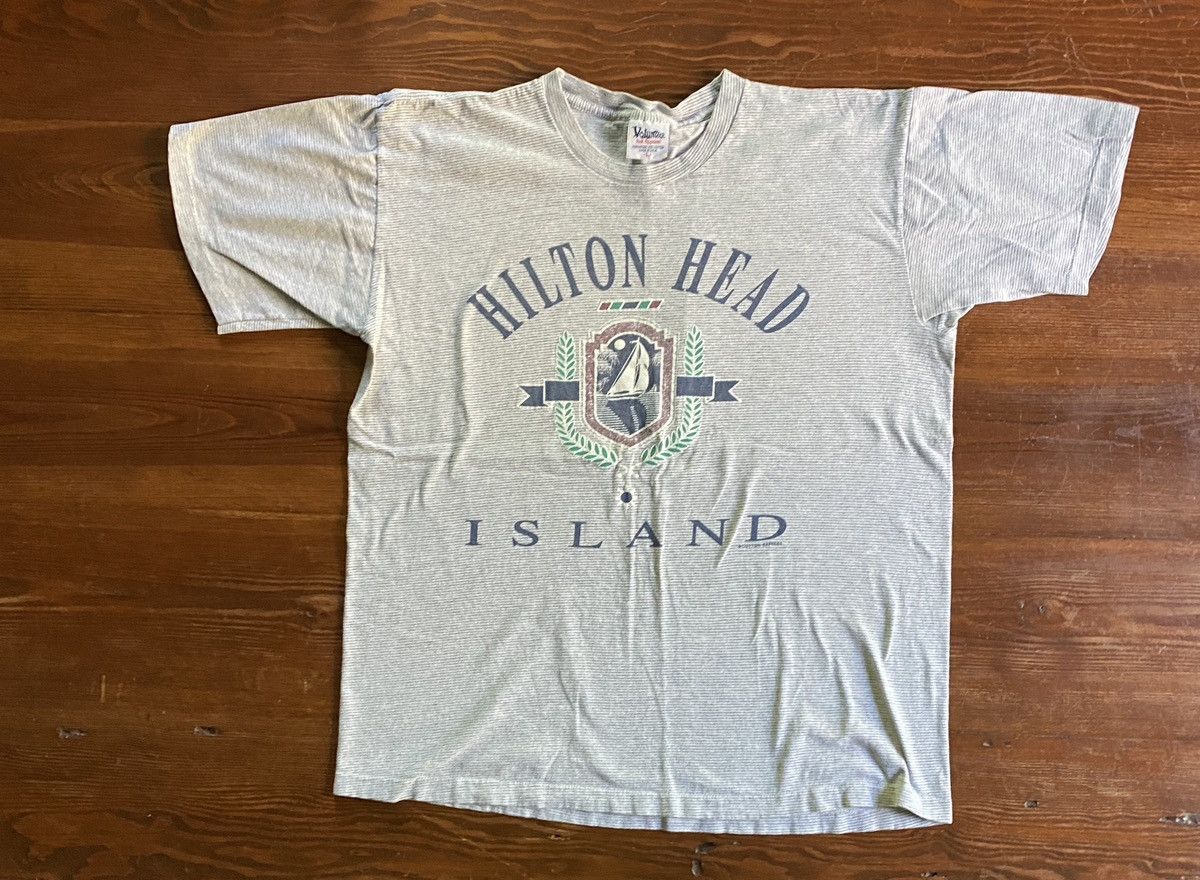 Vintage Vintage 90’s Hilton Head Head Striped Single Stitch Tee Size US L / EU 52-54 / 3 - 2 Thumbnail