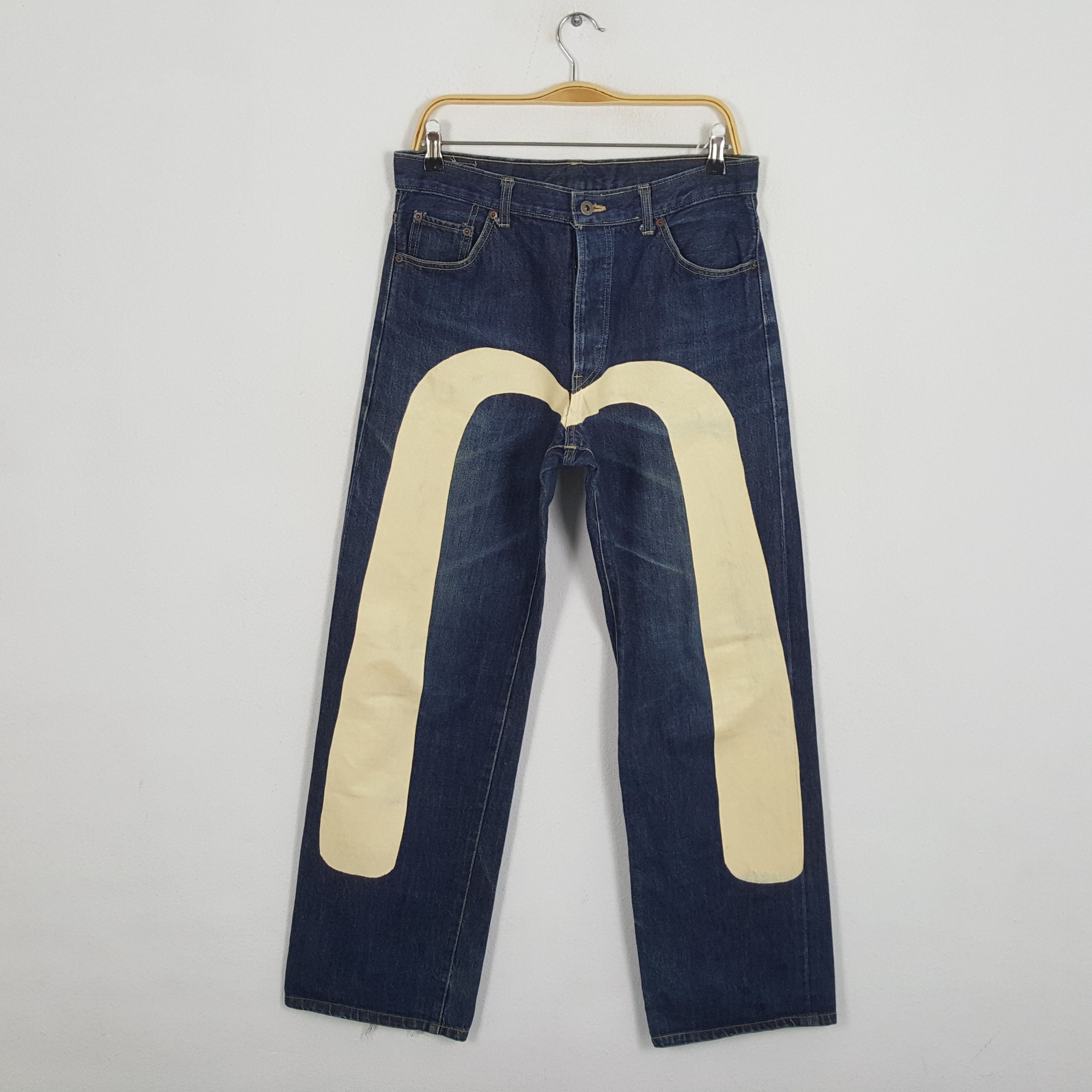 Japanese Brand × Vintage Vintage EVIS Japanese Brand Daicock Custom Denim Jeans Size US 31 - 1 Thumbnail