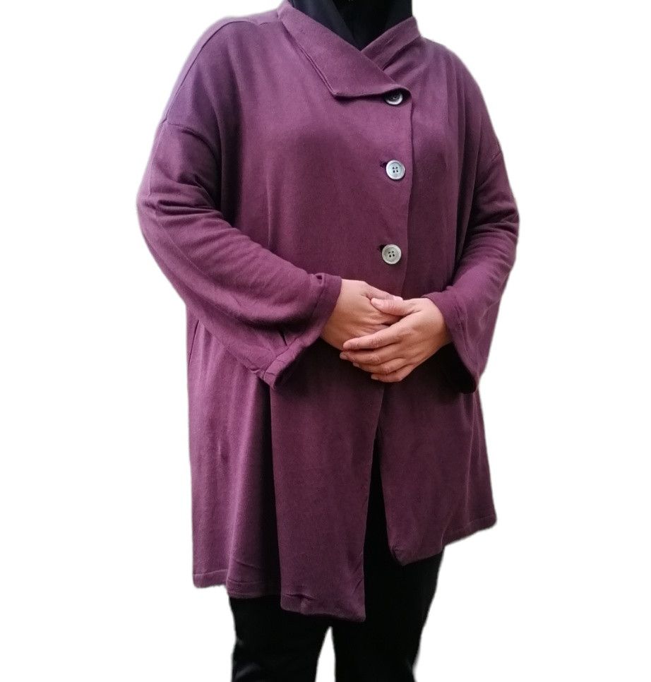 Yohji Yamamoto Y’s For Living by Yohji Yamamoto Button Dress Cardigan Size L / US 10 / IT 46 - 2 Thumbnail