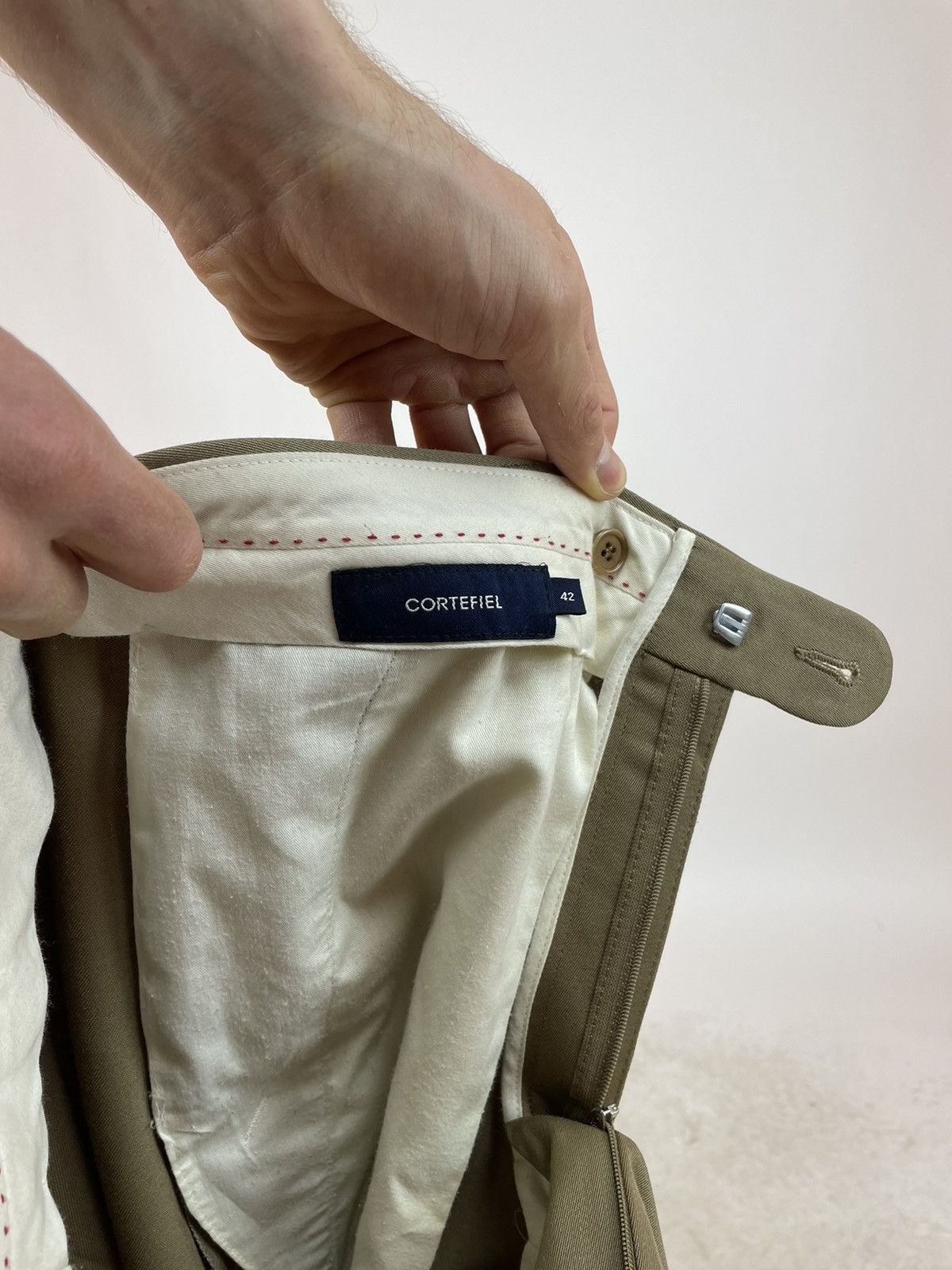 Other CORTEFIEL Pleated Trousers Mens beige pants size 42 Size US 32 / EU 48 - 11 Thumbnail
