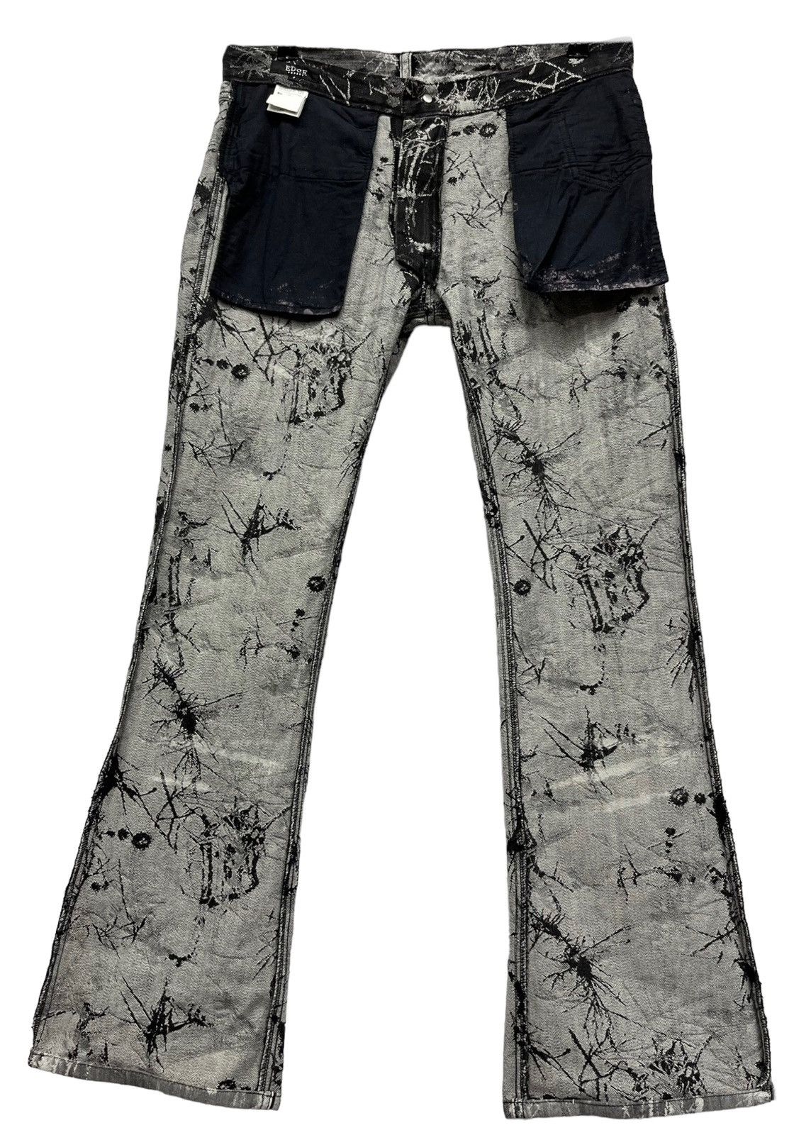 Self Edge × Vintage 🔥RUPERT JAPAN AcidWash Design Fabric Flare APOC Issey Style Size US 30 / EU 46 - 8 Thumbnail