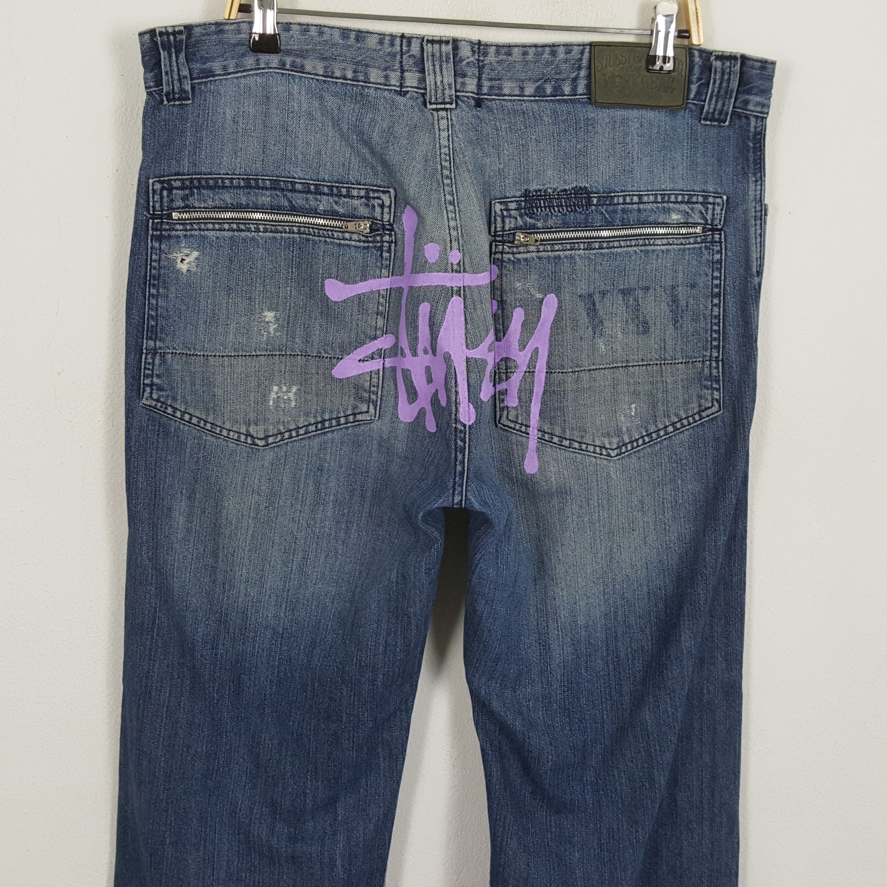 Stussy × Vintage Vintage STUSSY Streetwear Skateboard American Style Jeans Size US 38 / EU 54 - 2 Thumbnail