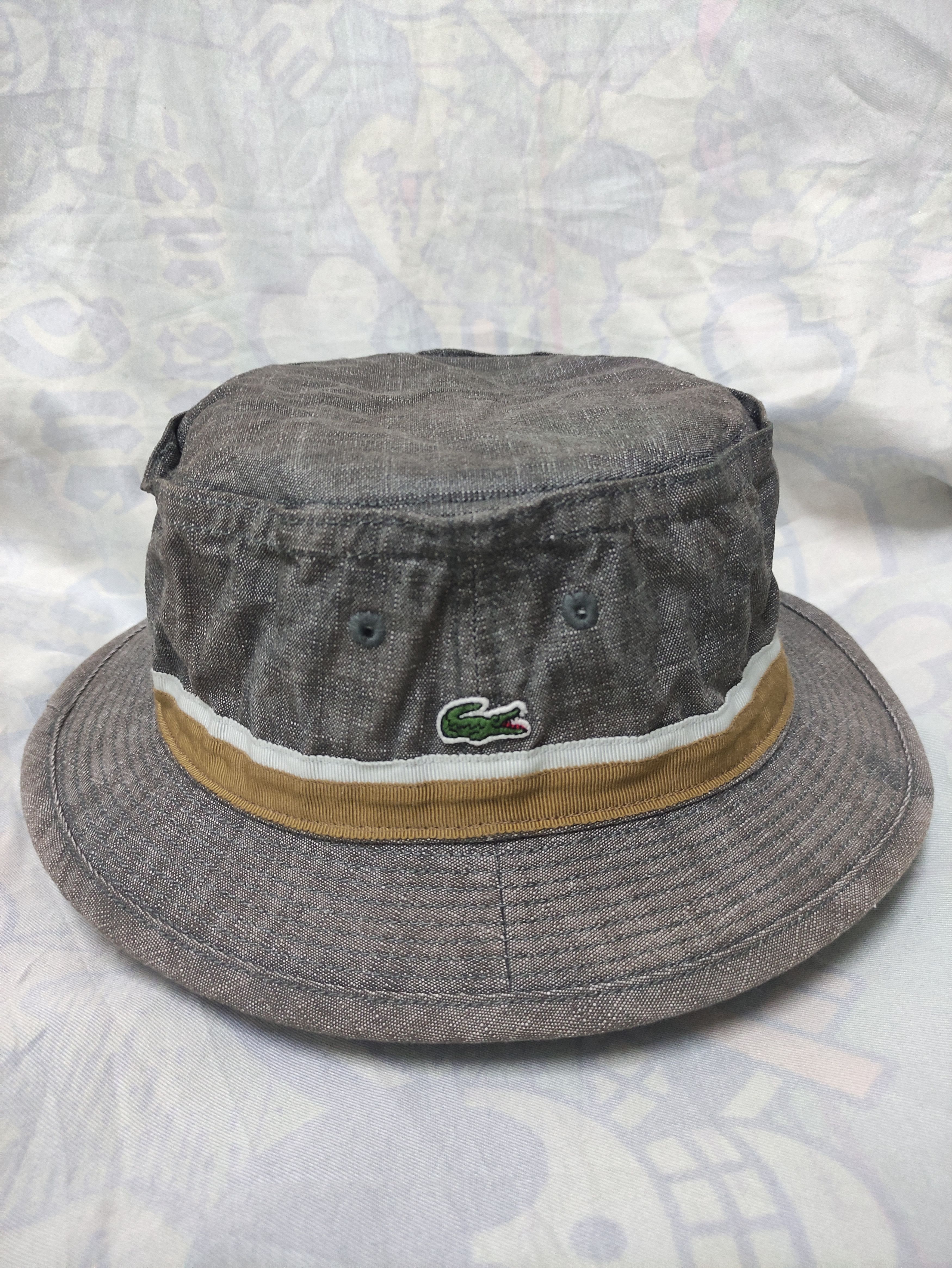Lacoste LACOSTE VINTAGE BUCKET HAT CHAMBRAY Size ONE SIZE - 5 Thumbnail