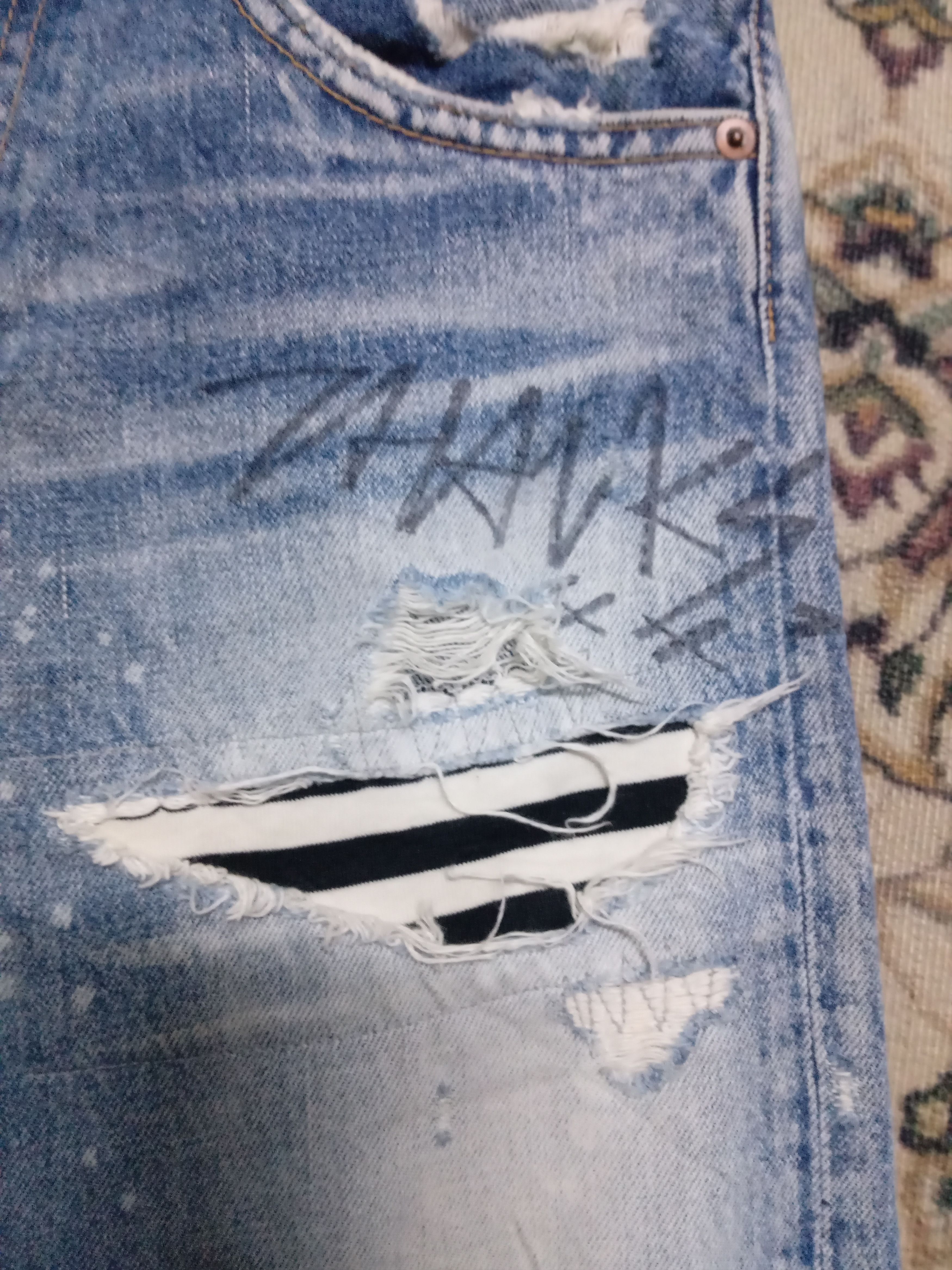 Japanese Brand Rare vtg RNA distressed jeans Punk Kapital Grunge Undercover Size US 30 / EU 46 - 5 Thumbnail