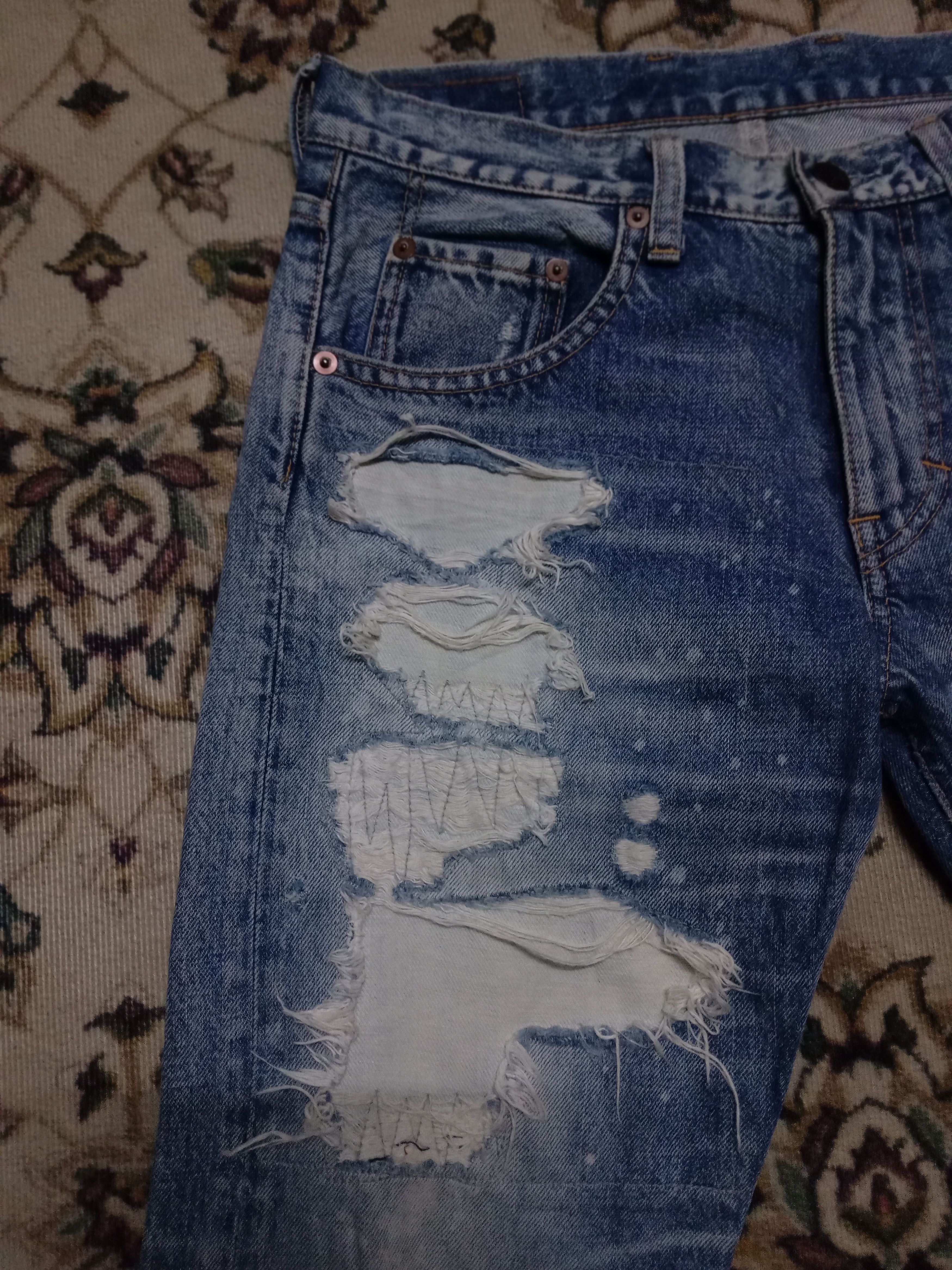 Japanese Brand Rare vtg RNA distressed jeans Punk Kapital Grunge Undercover Size US 30 / EU 46 - 3 Thumbnail
