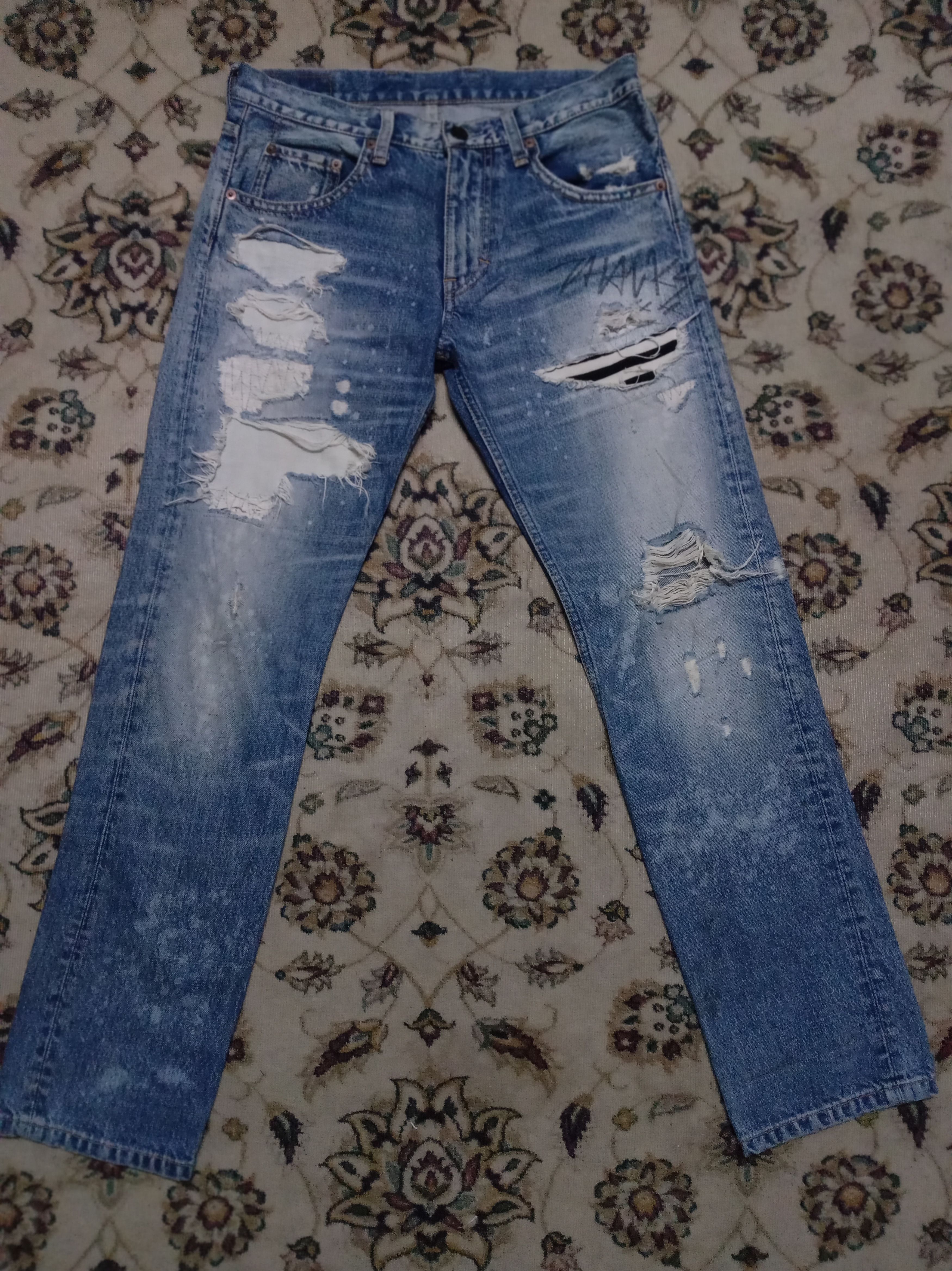 Japanese Brand Rare vtg RNA distressed jeans Punk Kapital Grunge Undercover Size US 30 / EU 46 - 2 Thumbnail