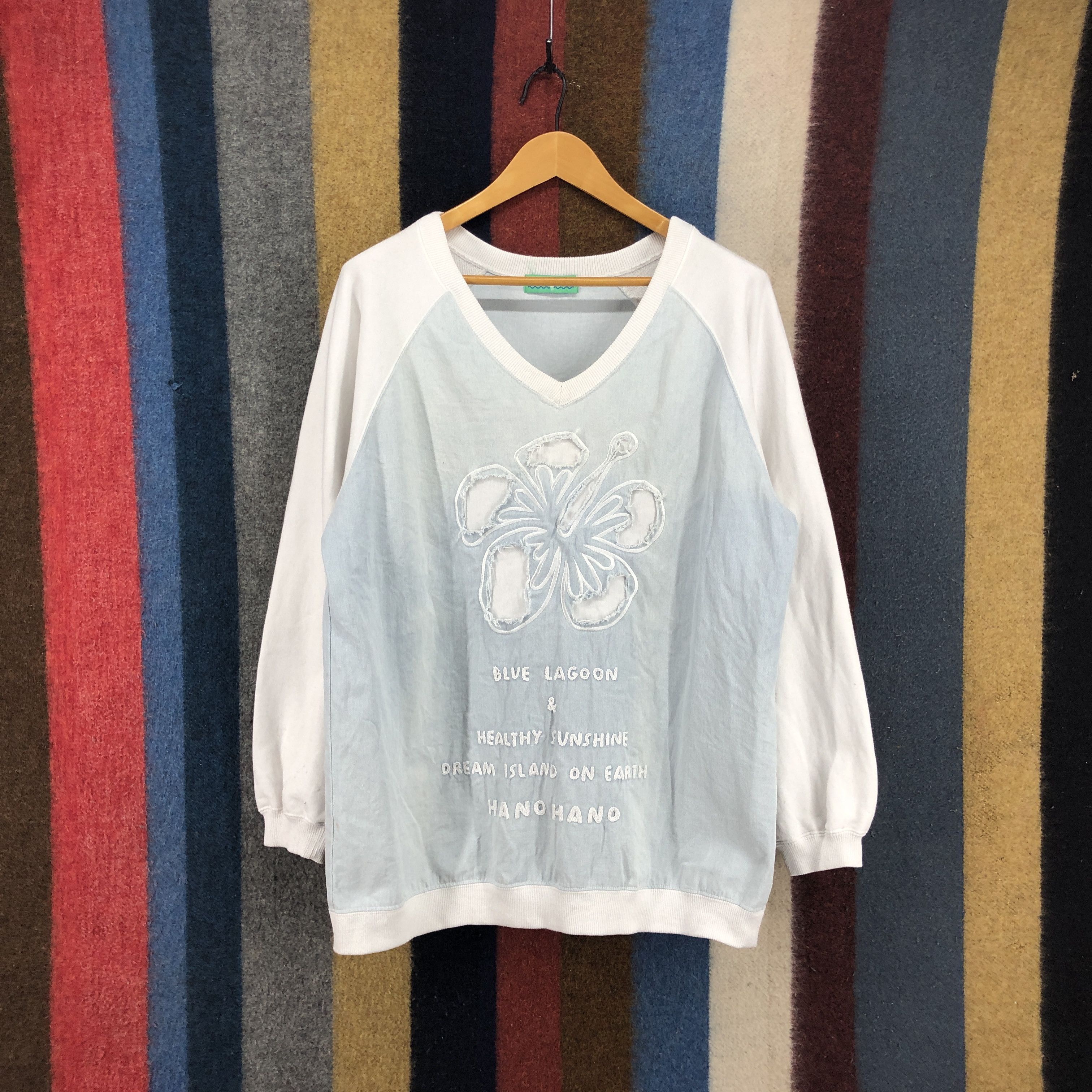 Other HANO HANO Blue Lagoon Sweatshirt Flower Design #0708/AE Size US L / EU 52-54 / 3 - 1 Thumbnail