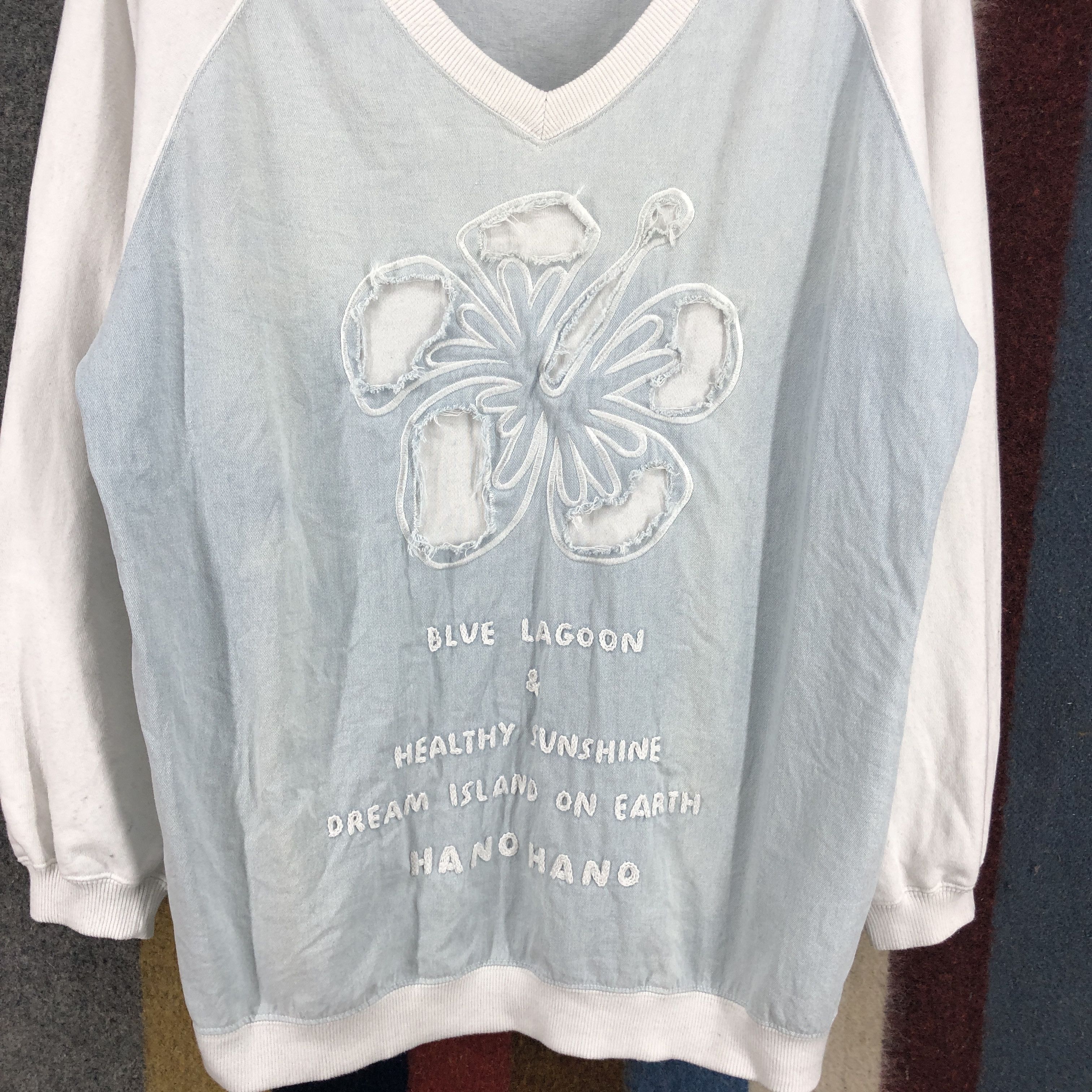 Other HANO HANO Blue Lagoon Sweatshirt Flower Design #0708/AE Size US L / EU 52-54 / 3 - 3 Thumbnail