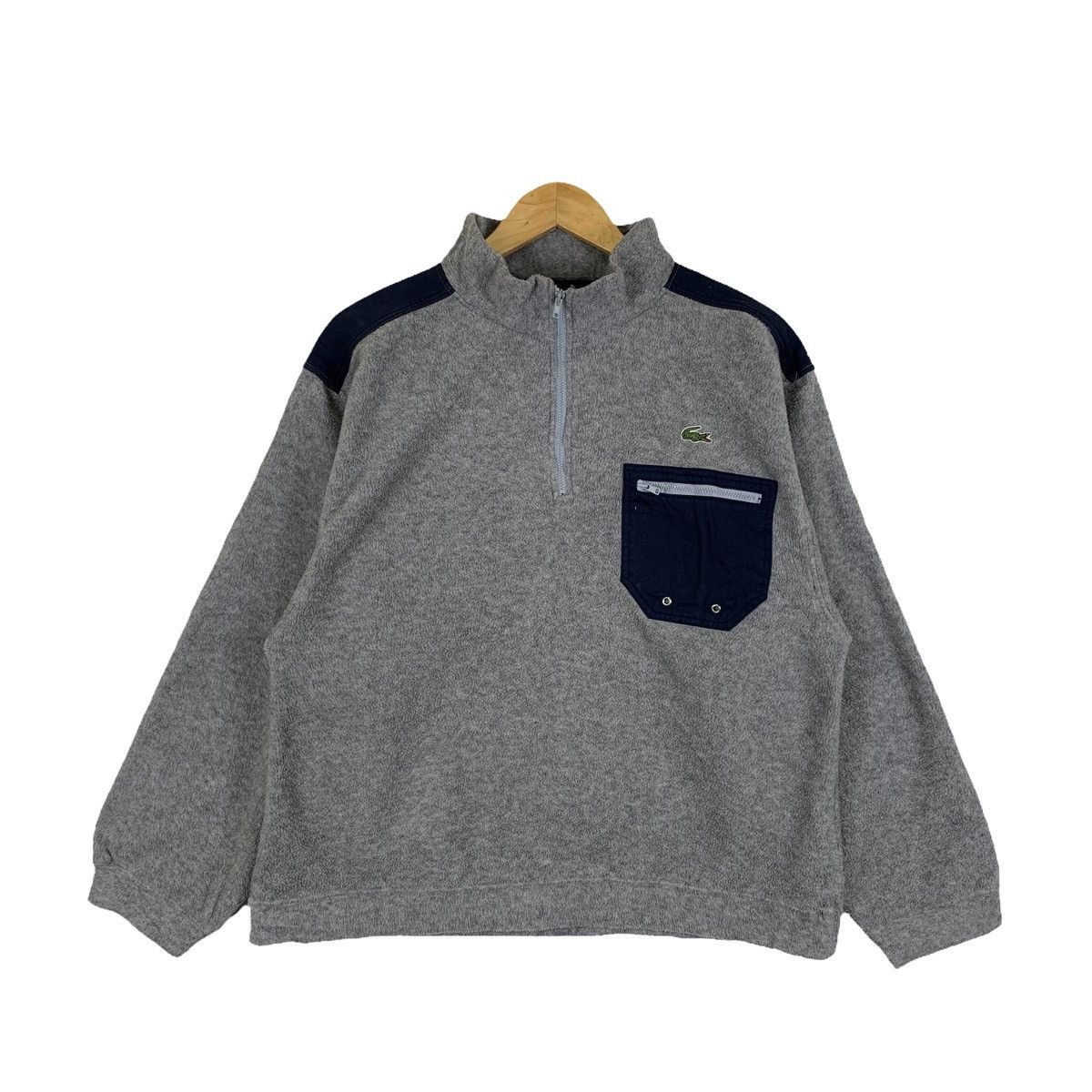 image of Lacoste Tennis Casual Sportswear Fleece Sweatshirt Jumper in Grey, Men's (Size Medium)