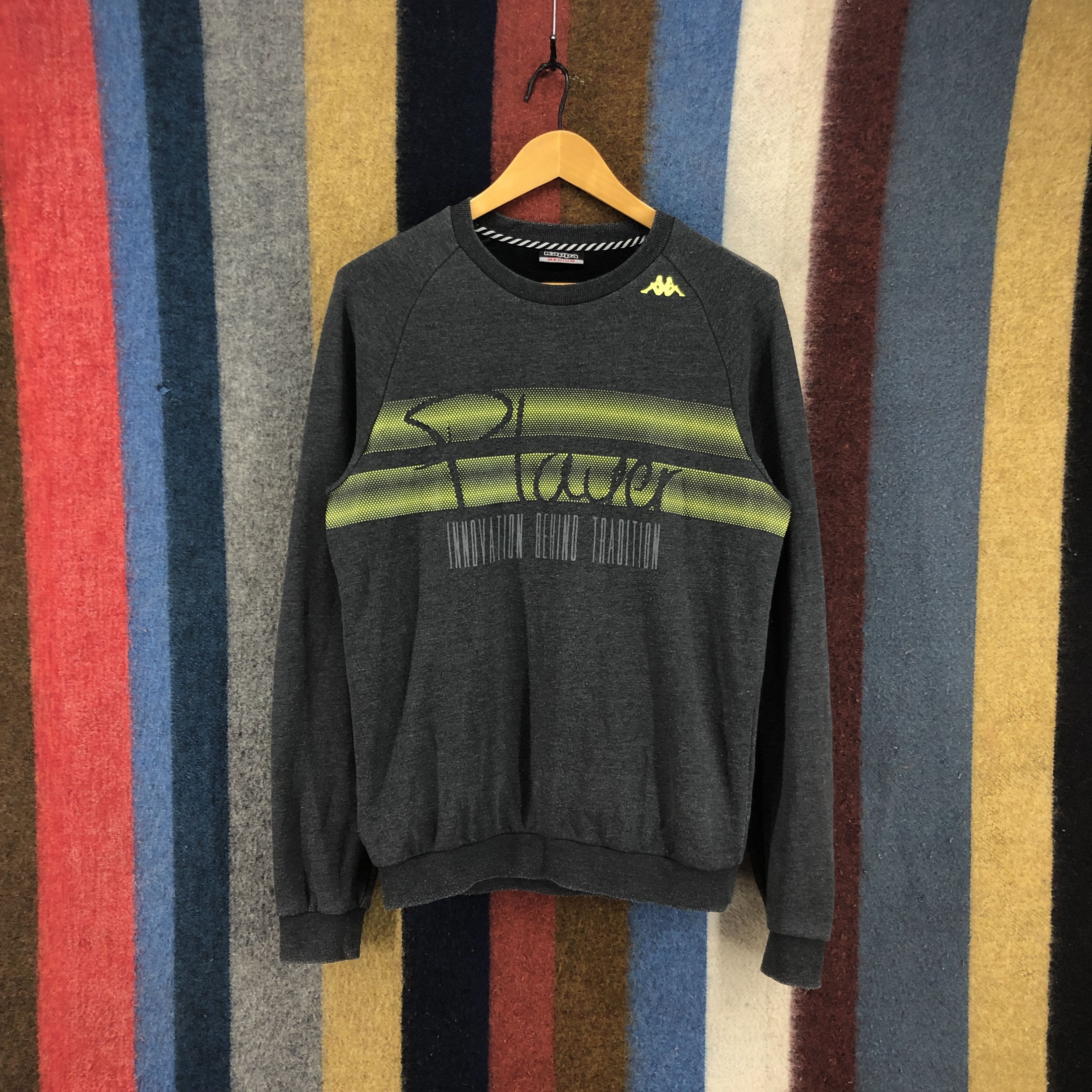 image of Kappa Player Crew Neck Sweatshirt 0603/z in Black, Men's (Size Medium)